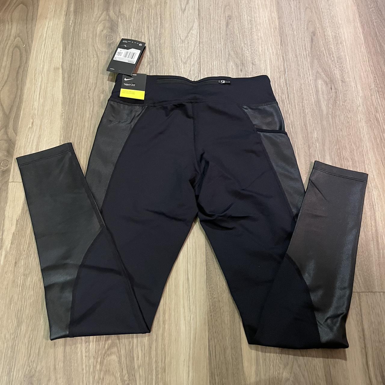 NWT black nike leggings never worn, 26 inseam - Depop