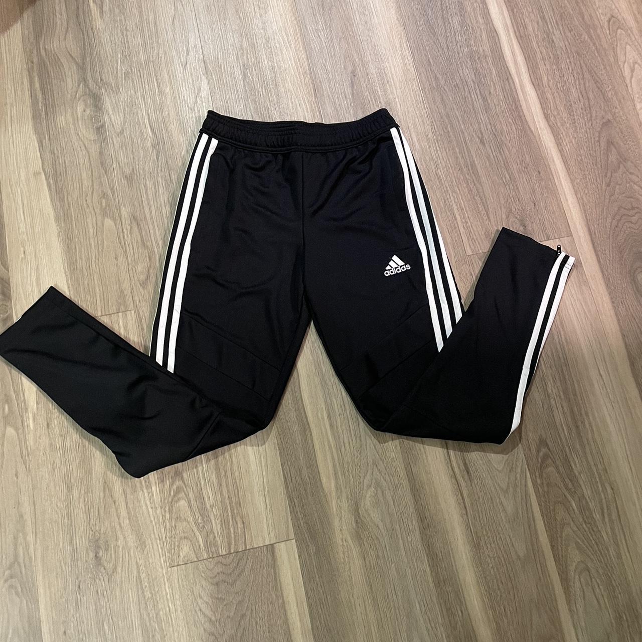 Half striped adidas on sale pants