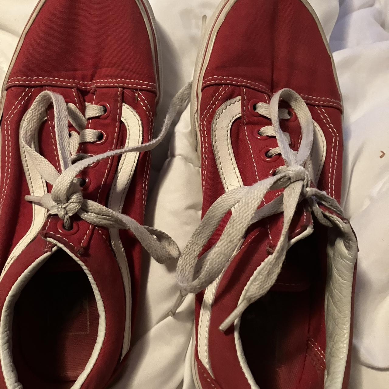 cute red vans can be cleaned and look even newer