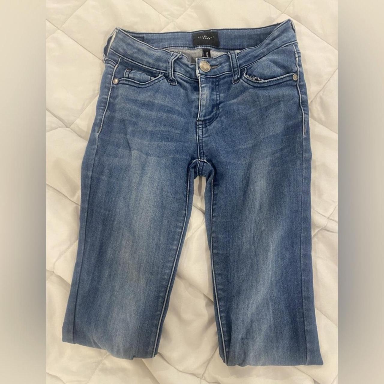 Previously loved skinny jeans. Damage/ wear is shown... - Depop