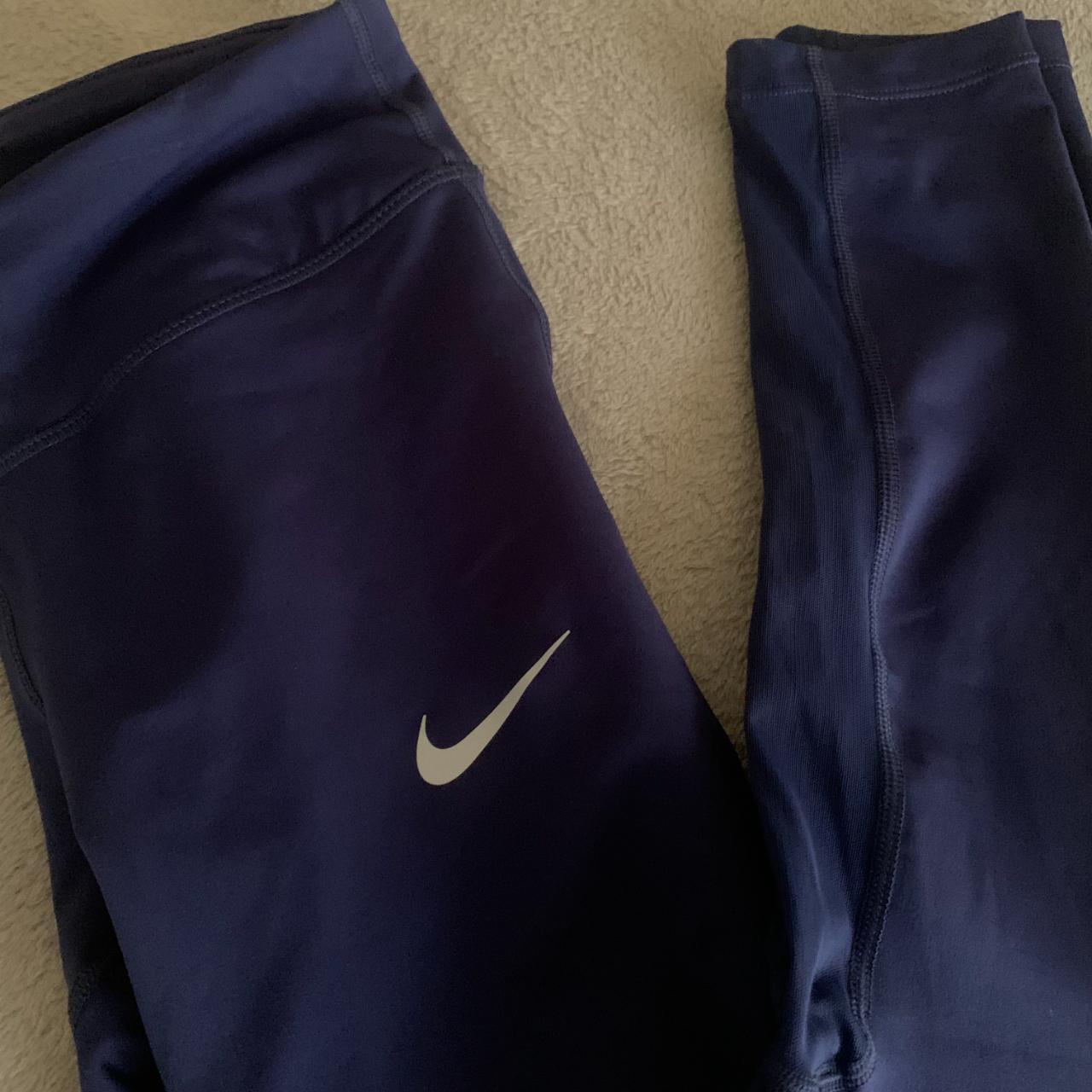 Nike navy leggings/training tights Size S in Nike... - Depop