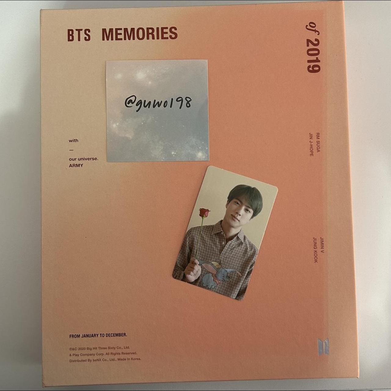 BTS Memories of 2019 DVD, - includes:, - ring binder...