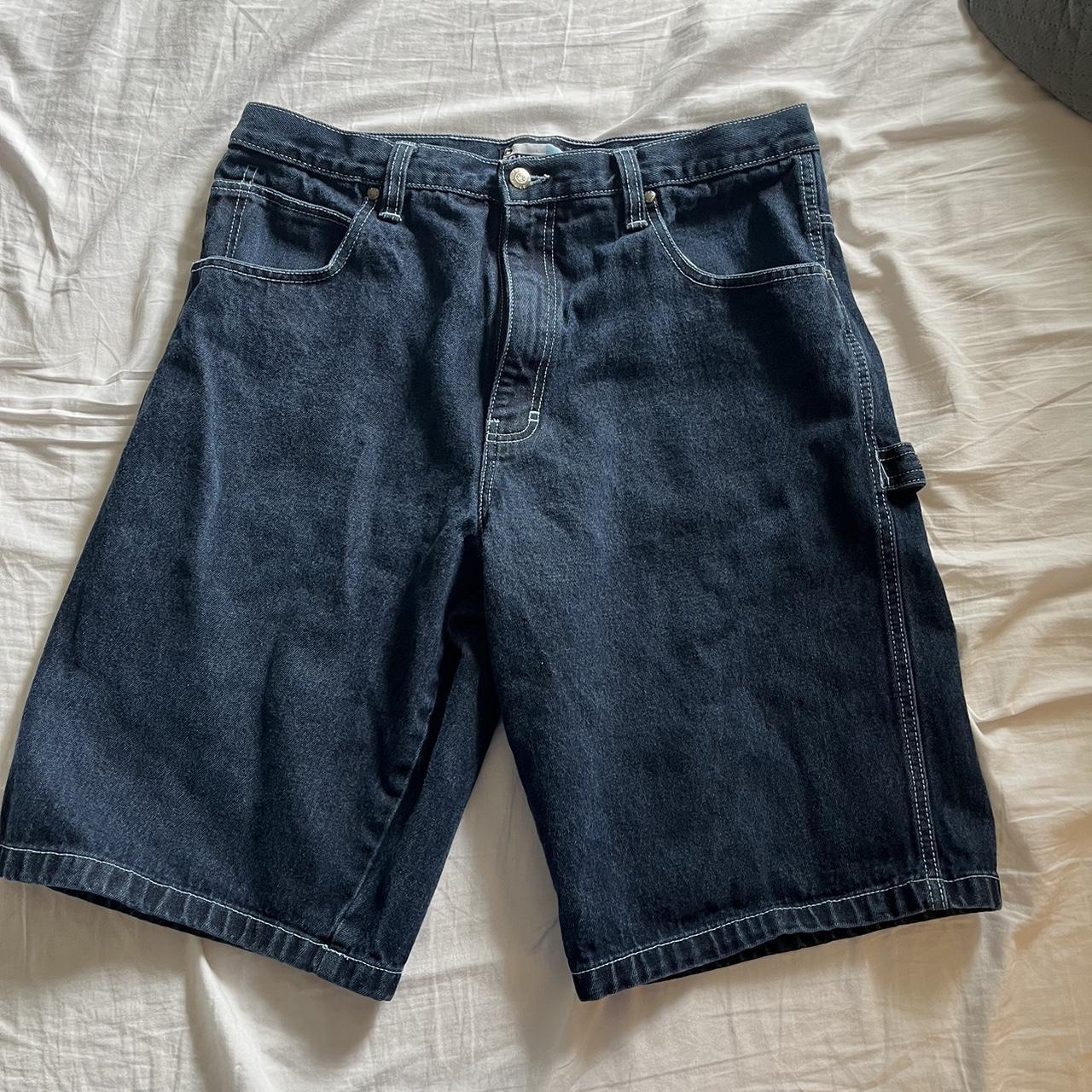 Southpole Men's Navy and Blue Shorts | Depop