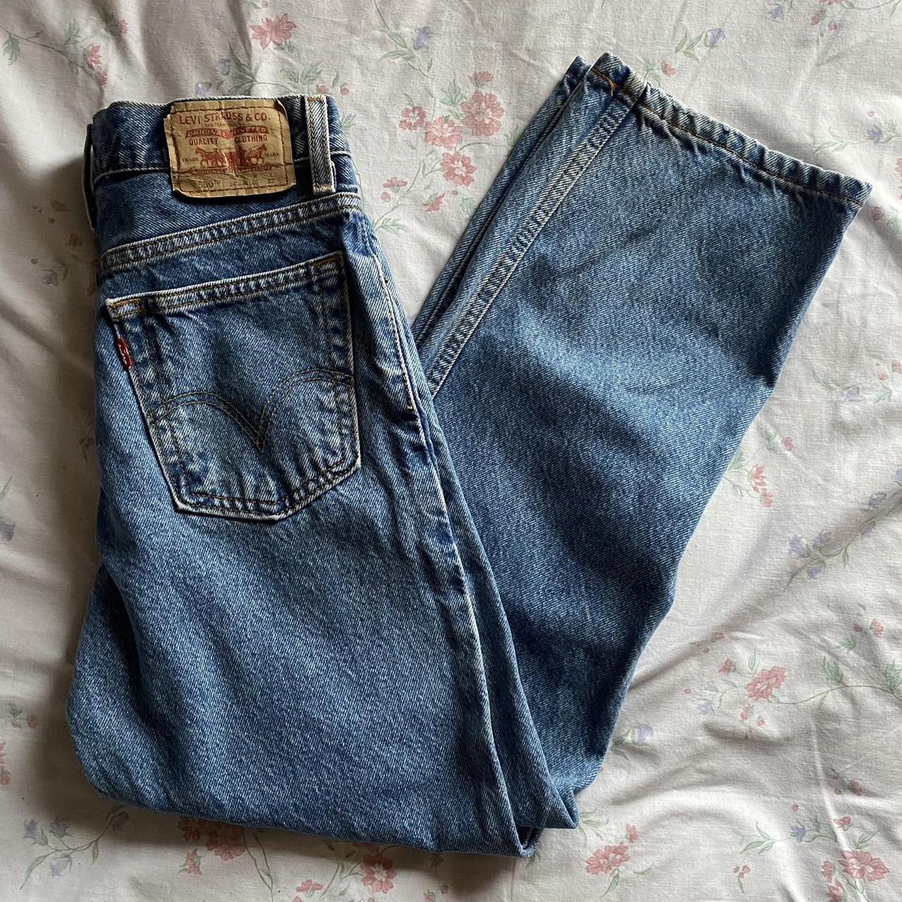 straight leg high waisted levi’s 550 jeans -youth... - Depop