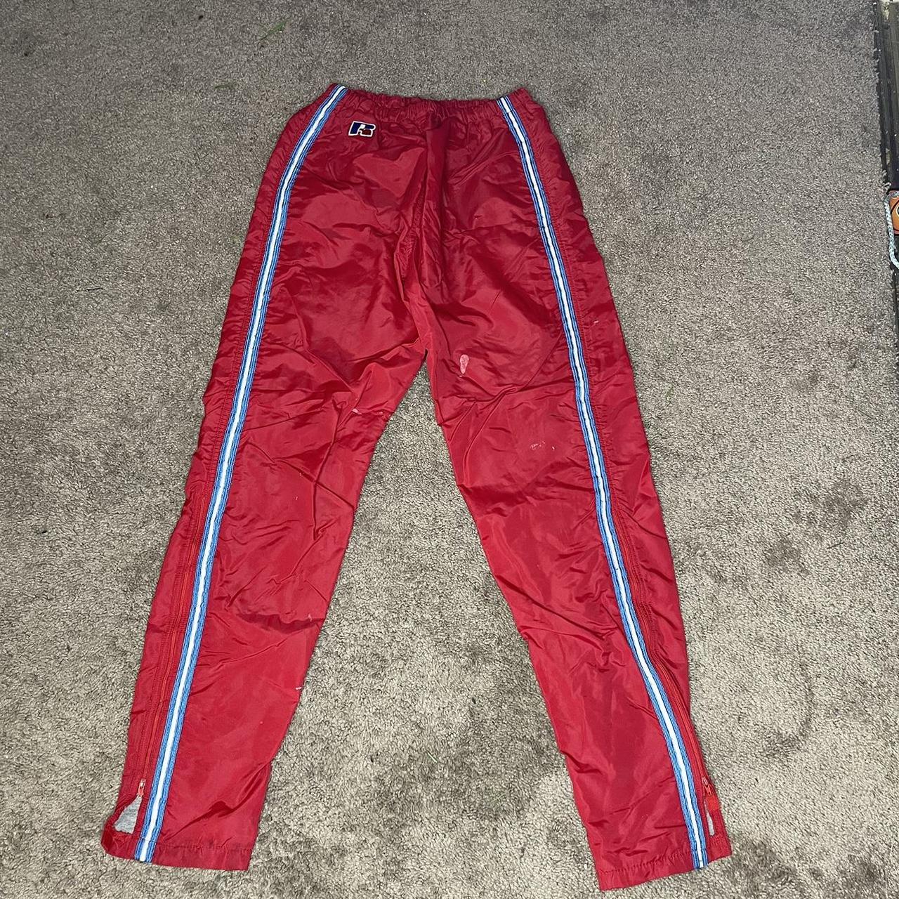 Vintage 80s Track Pants Men's Size Small Red White Small