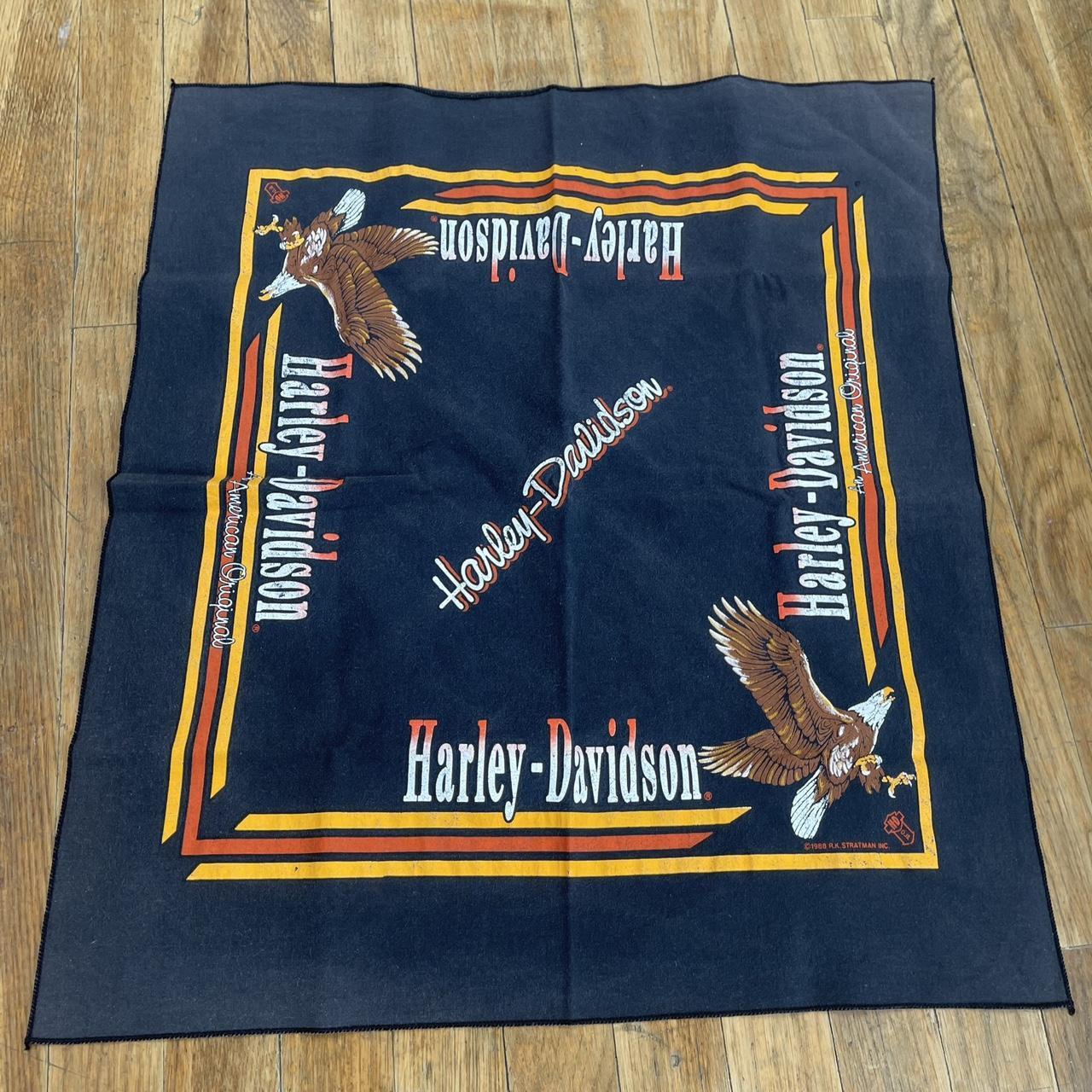 Vtg 80s Harley Davidson American Original Bandanna… - Depop