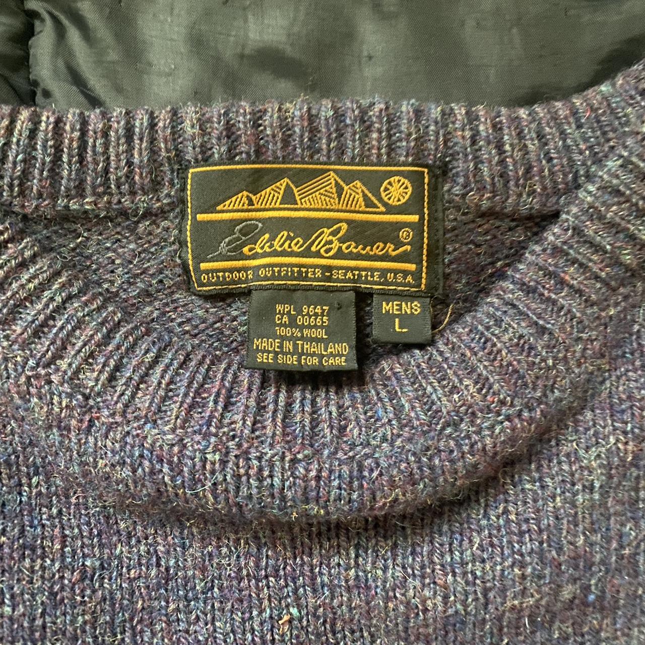 Eddie Bauer knitter sweater. Warm. One hole in... - Depop