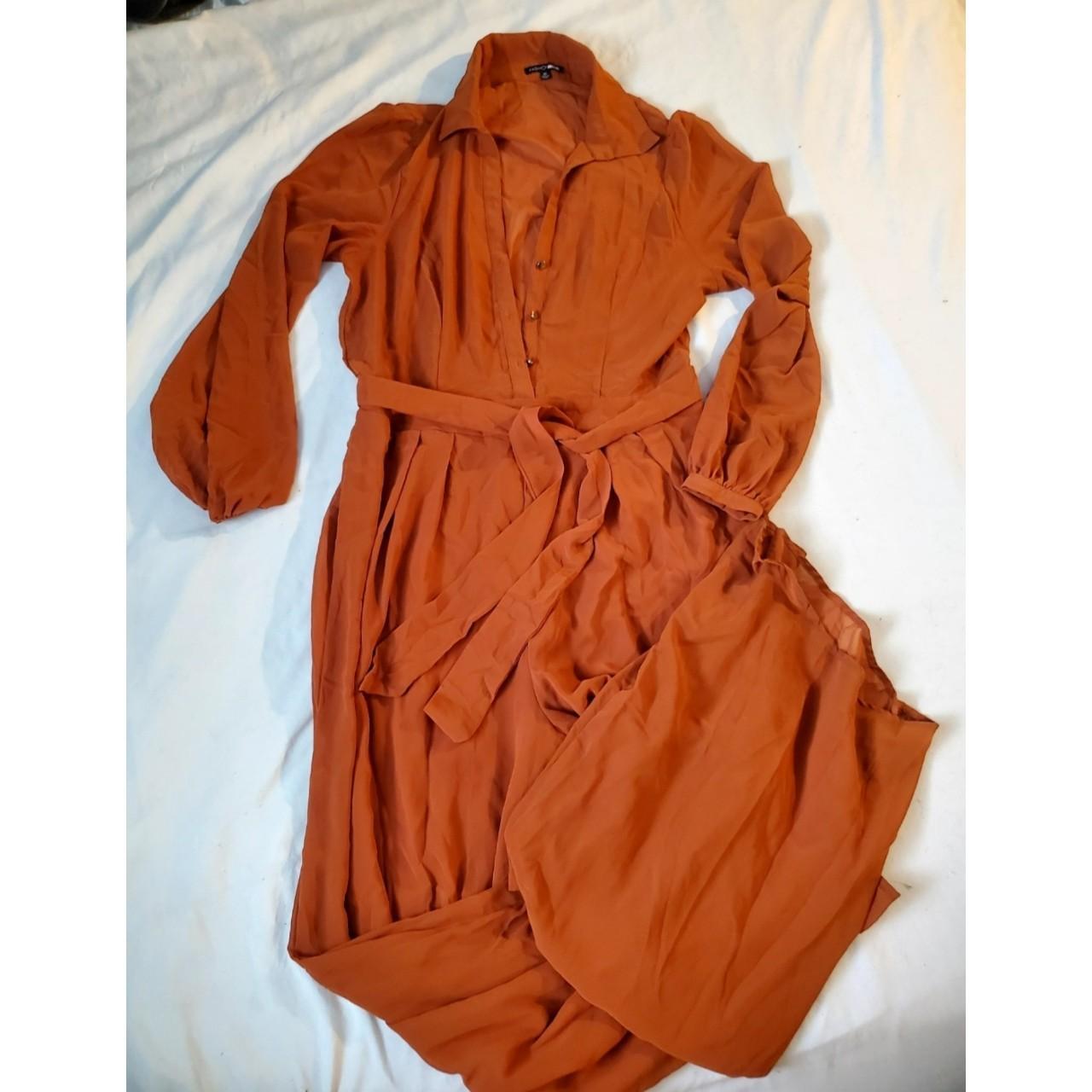 Burnt orange fashion nova jumpsuit