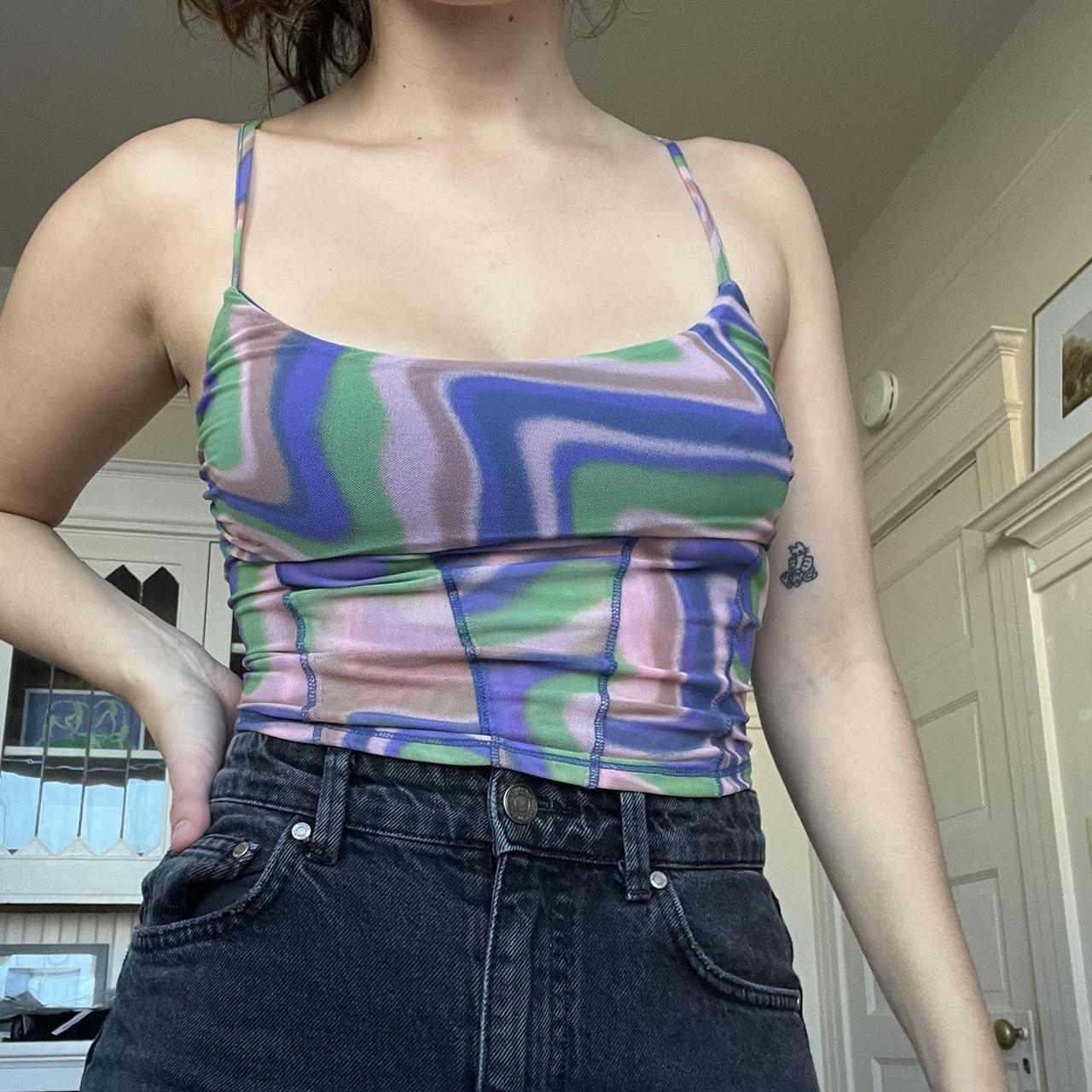 *FREE SHIPPING* urban outfitters hal mesh corset... Depop