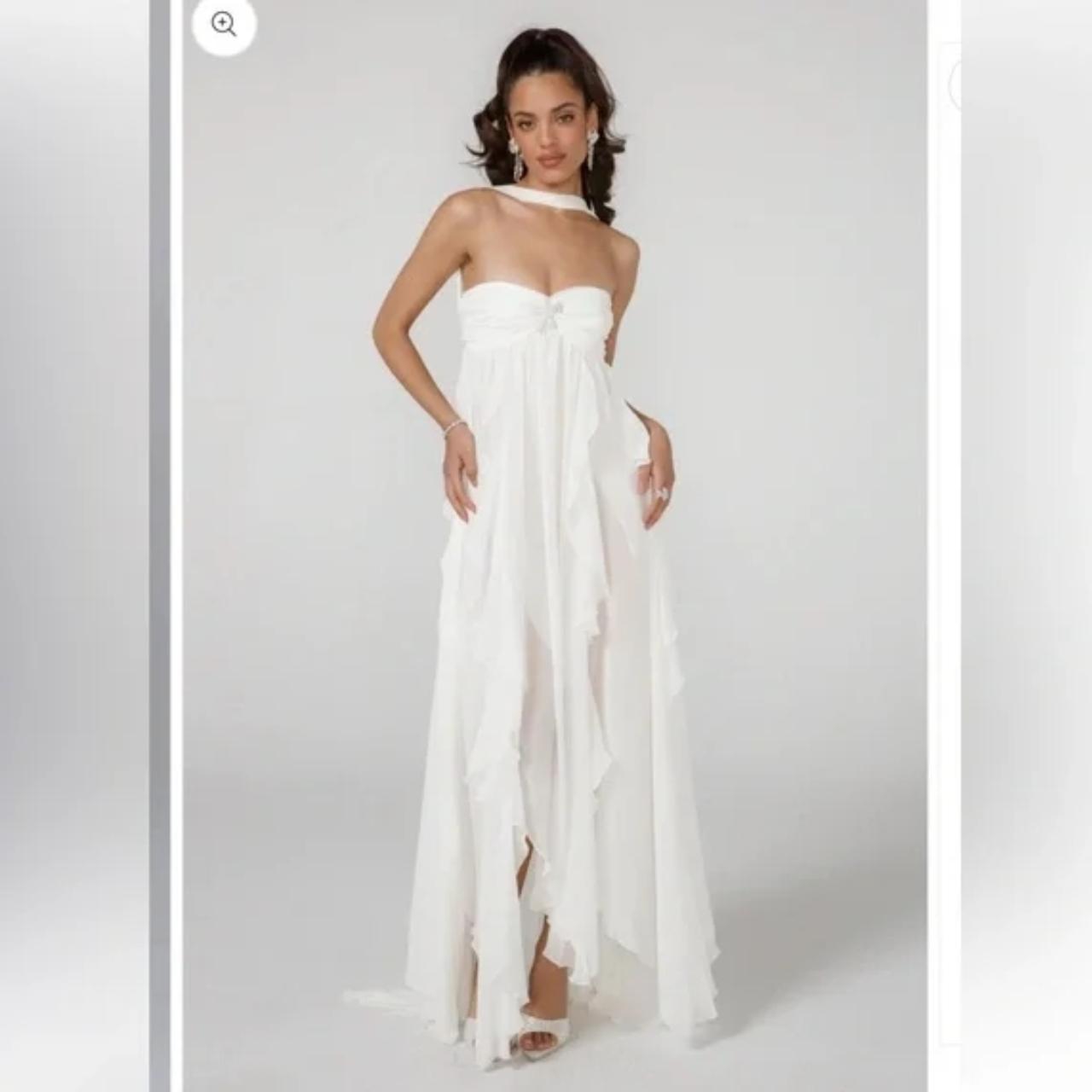 Nana Jacqueline Mariah Dress in White Only worn one... - Depop