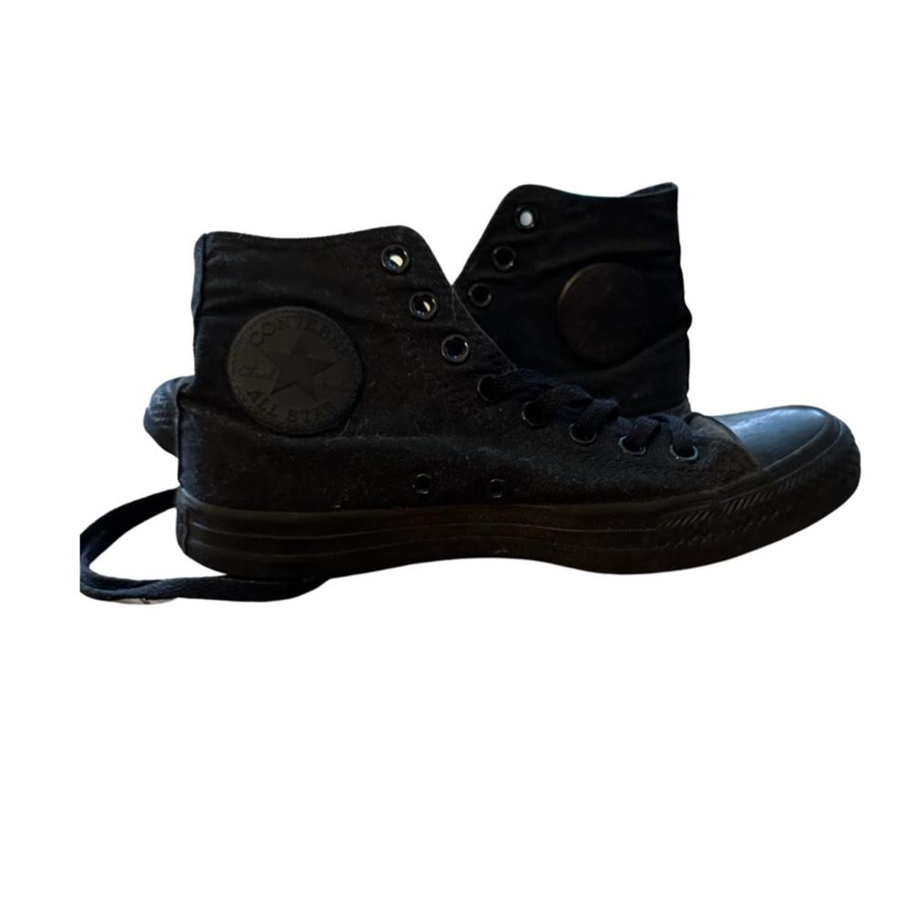 𝔞𝔩𝔩 𝔟𝔩𝔞𝔠𝔨 𝔠𝔬𝔫𝔳𝔢𝔯𝔰𝔢 𝔥𝔦𝔤𝔥 𝔱𝔬𝔭𝔰 all black converse... Depop