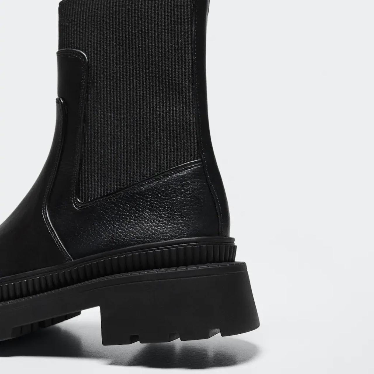 MANGO tall sock boots! Track sole contrast ankle... Depop