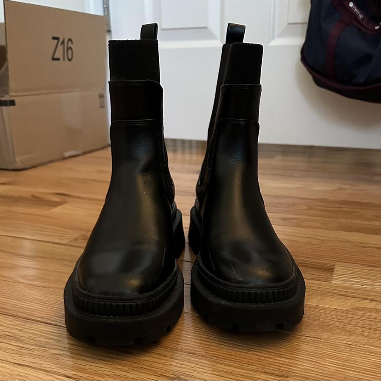 MANGO tall sock boots! Track sole contrast ankle... Depop