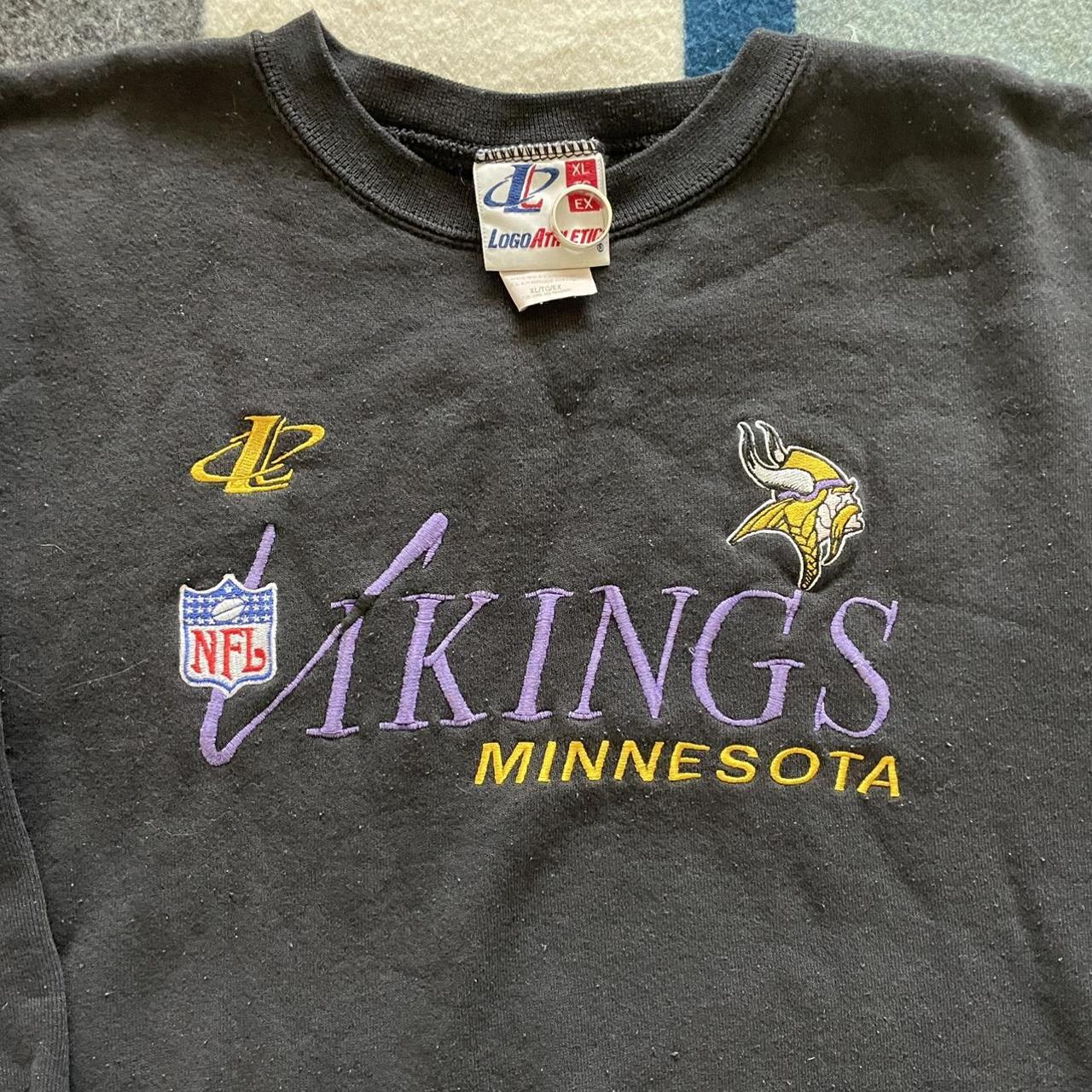 Vintage 90s Minnesota Viking Sweatshirt In great - Depop