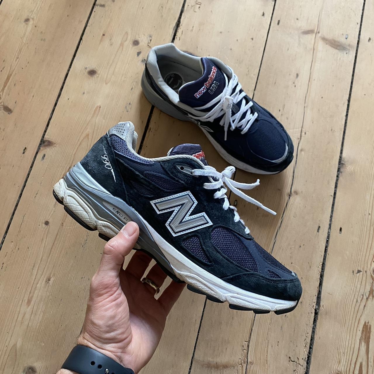 New Balance MADE in USA 990v3 Navy White UK 8.5. Depop