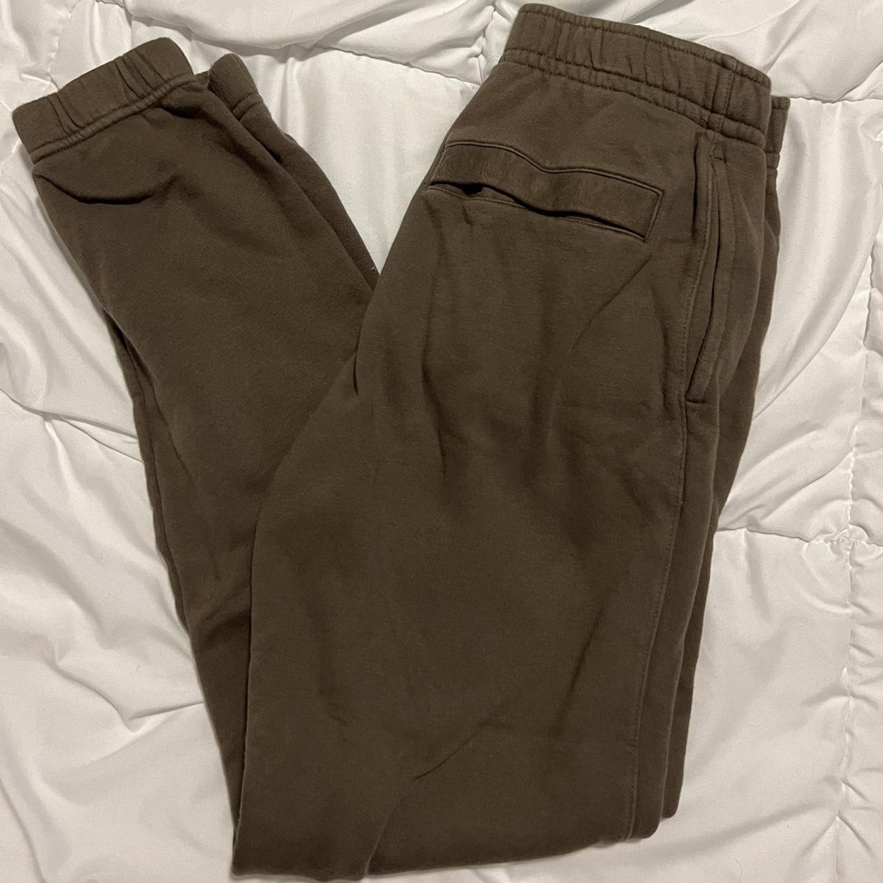 - brown nike sweatpants - size medium but fits like... - Depop