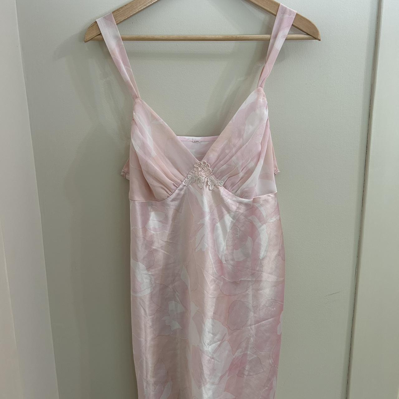 Beautiful baby pink slip dress Dainty and girly... - Depop