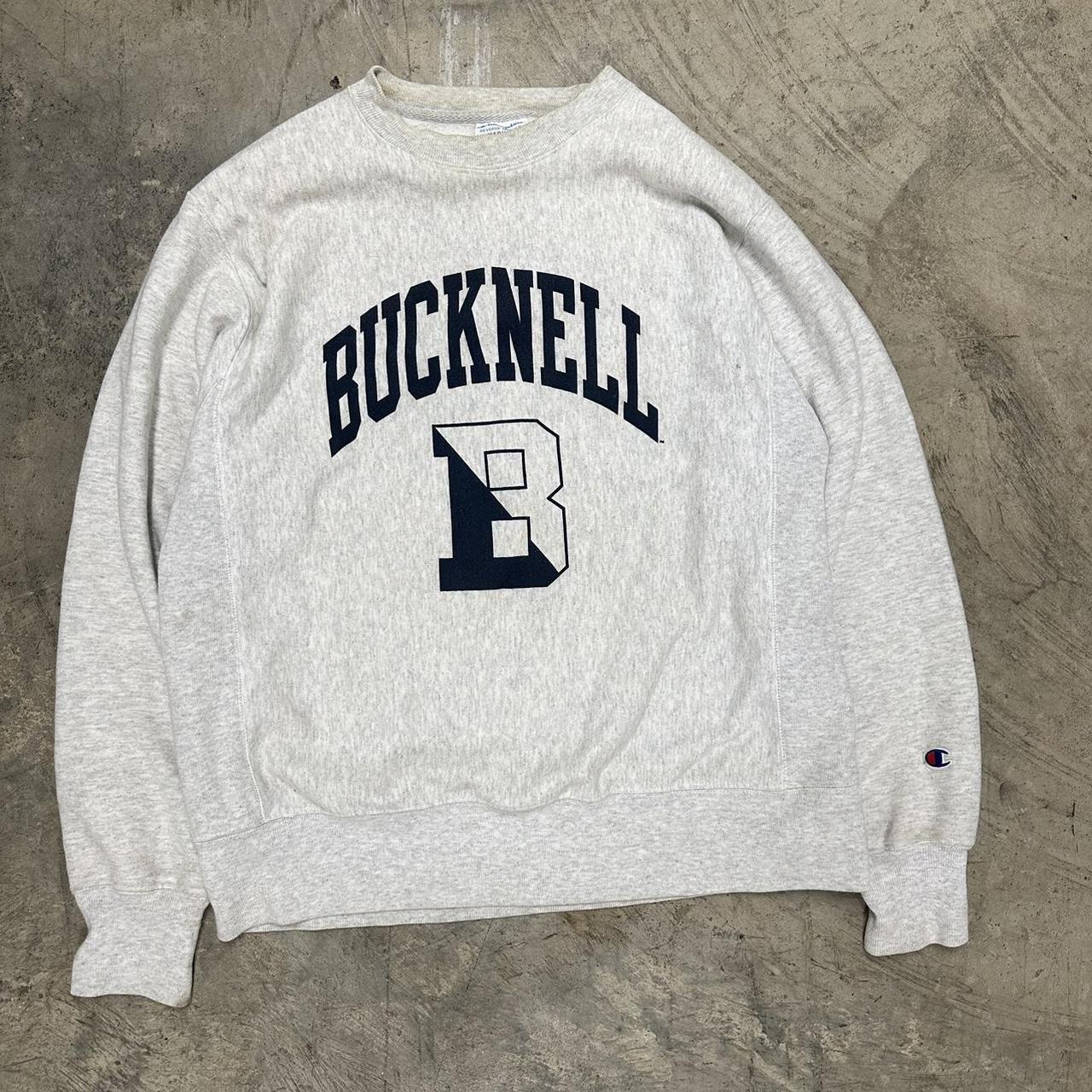 Bucknell champion reverse weave crewneck sweatshirt... - Depop