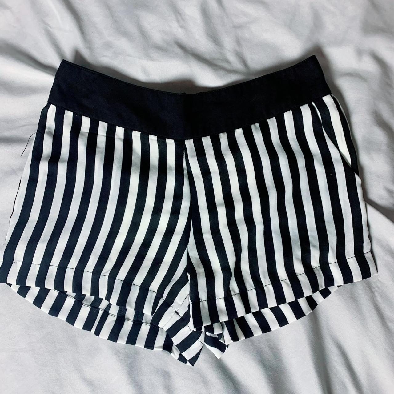 High quality! Black and White Striped Stripes Sheer... Depop