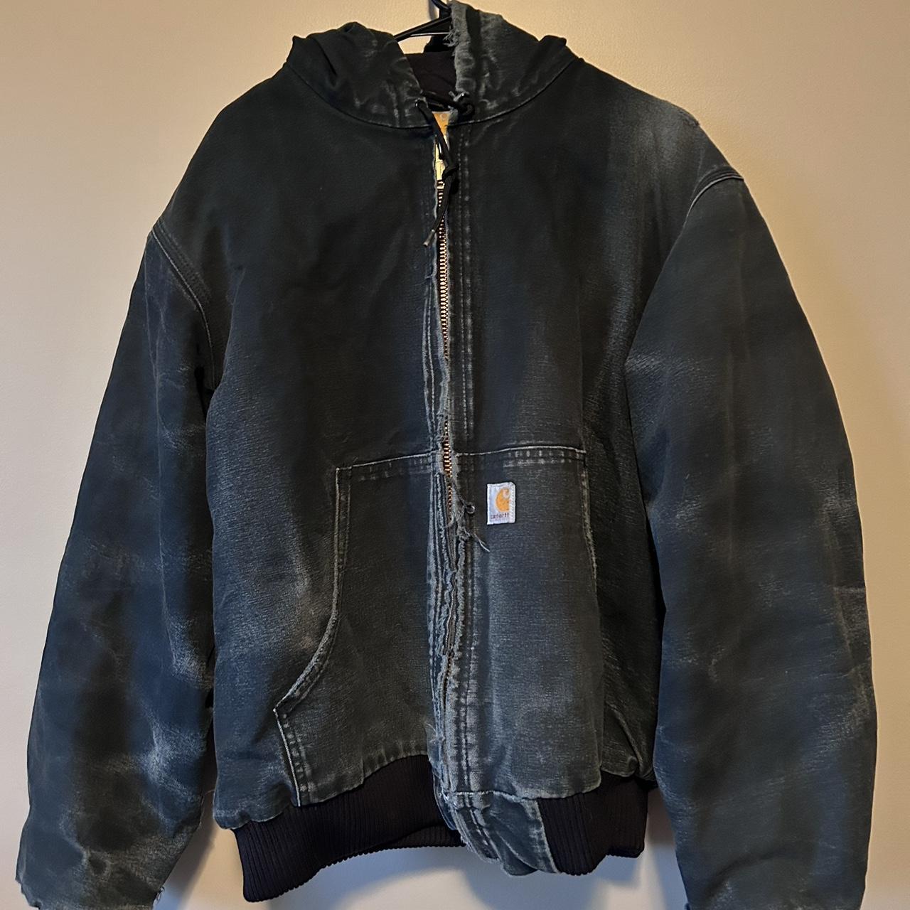 Vintage Carhartt Jacket Color Is Black But Has A - Depop