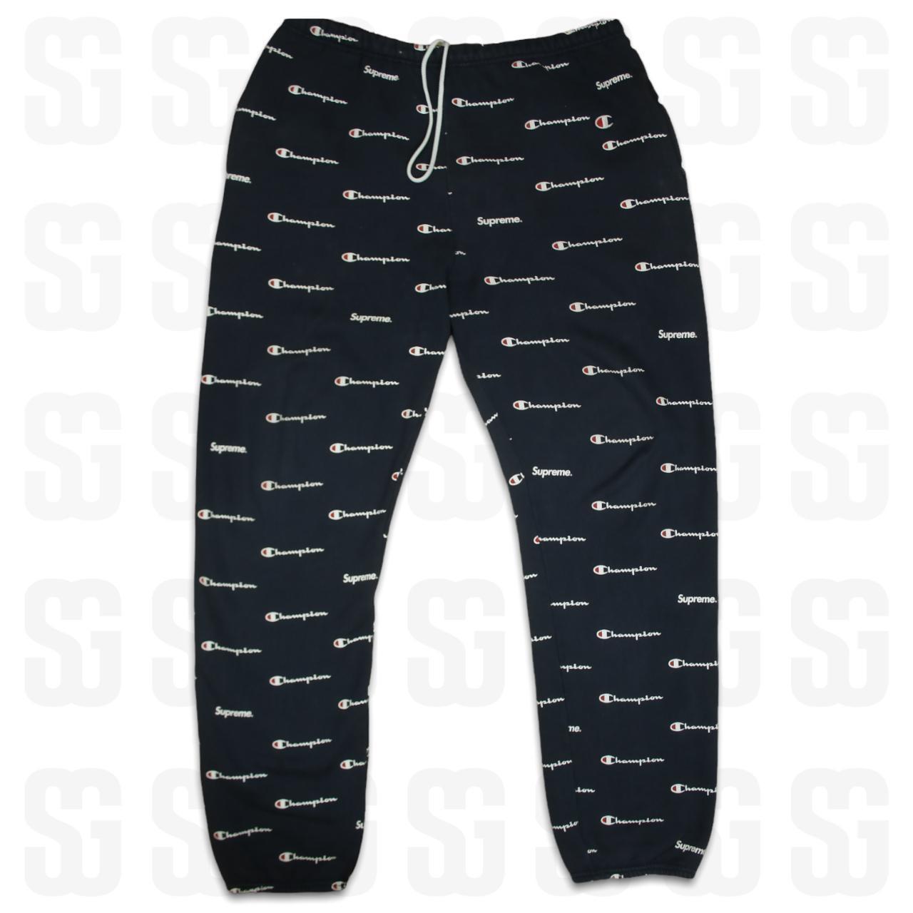 Champion x supreme sweatpants hotsell