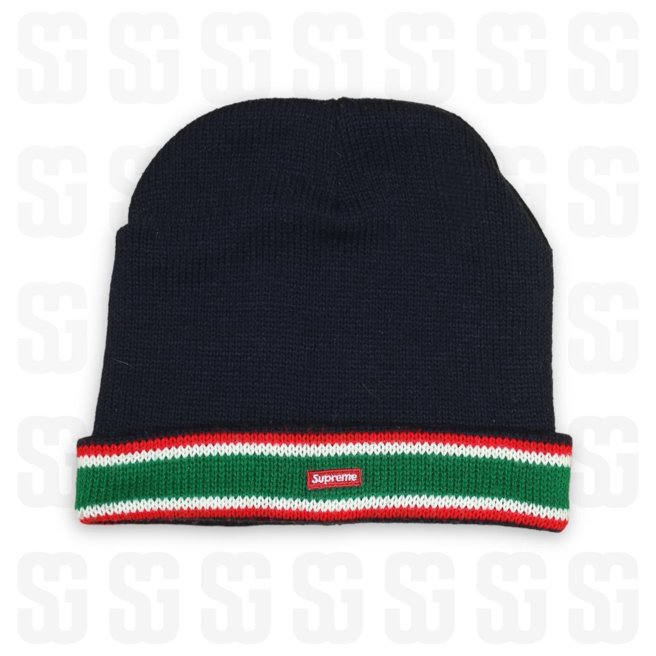 Striped supreme beanie online