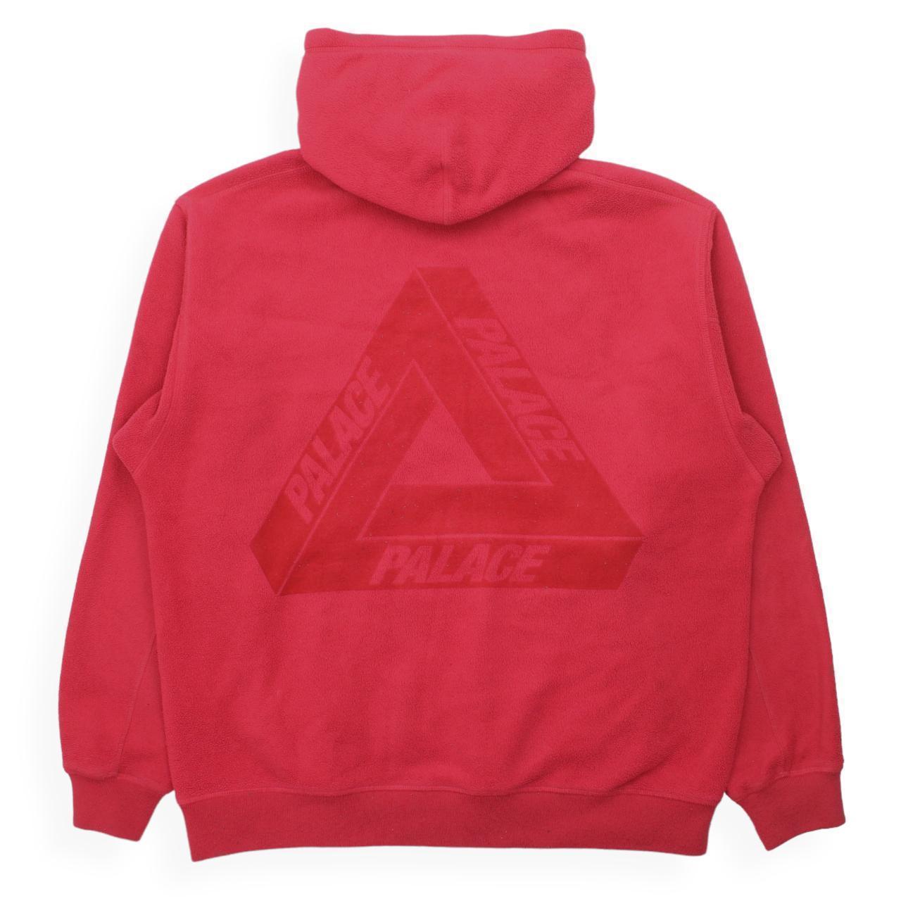 Palace red hoodie hotsell