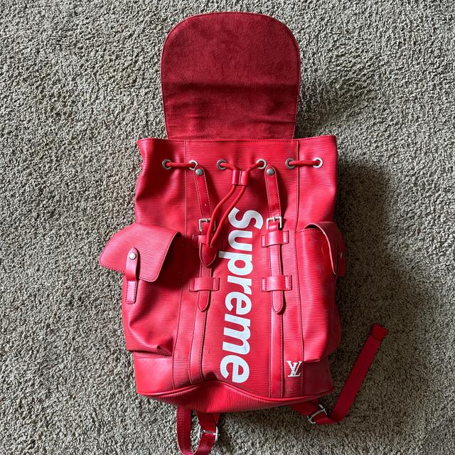 Supreme x lv backpack on sale