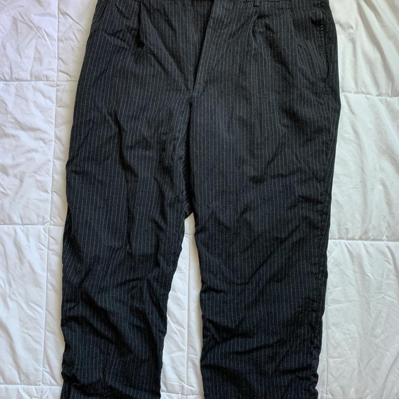 J Ferrar pinstripe black pants Size: 38X34, XXL, US... - Depop