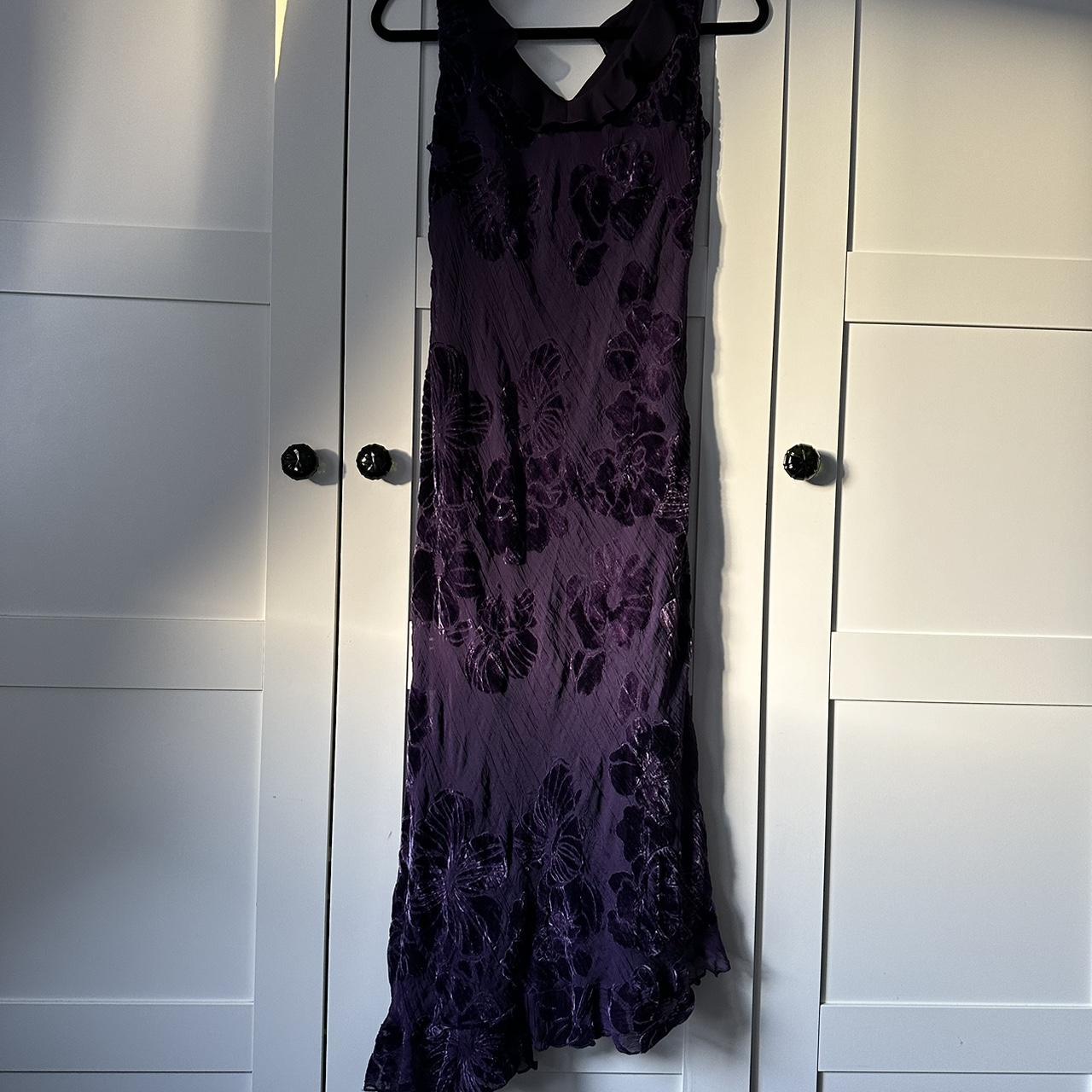 Vintage 90s purple velvet slip dress UK 16 Would... - Depop