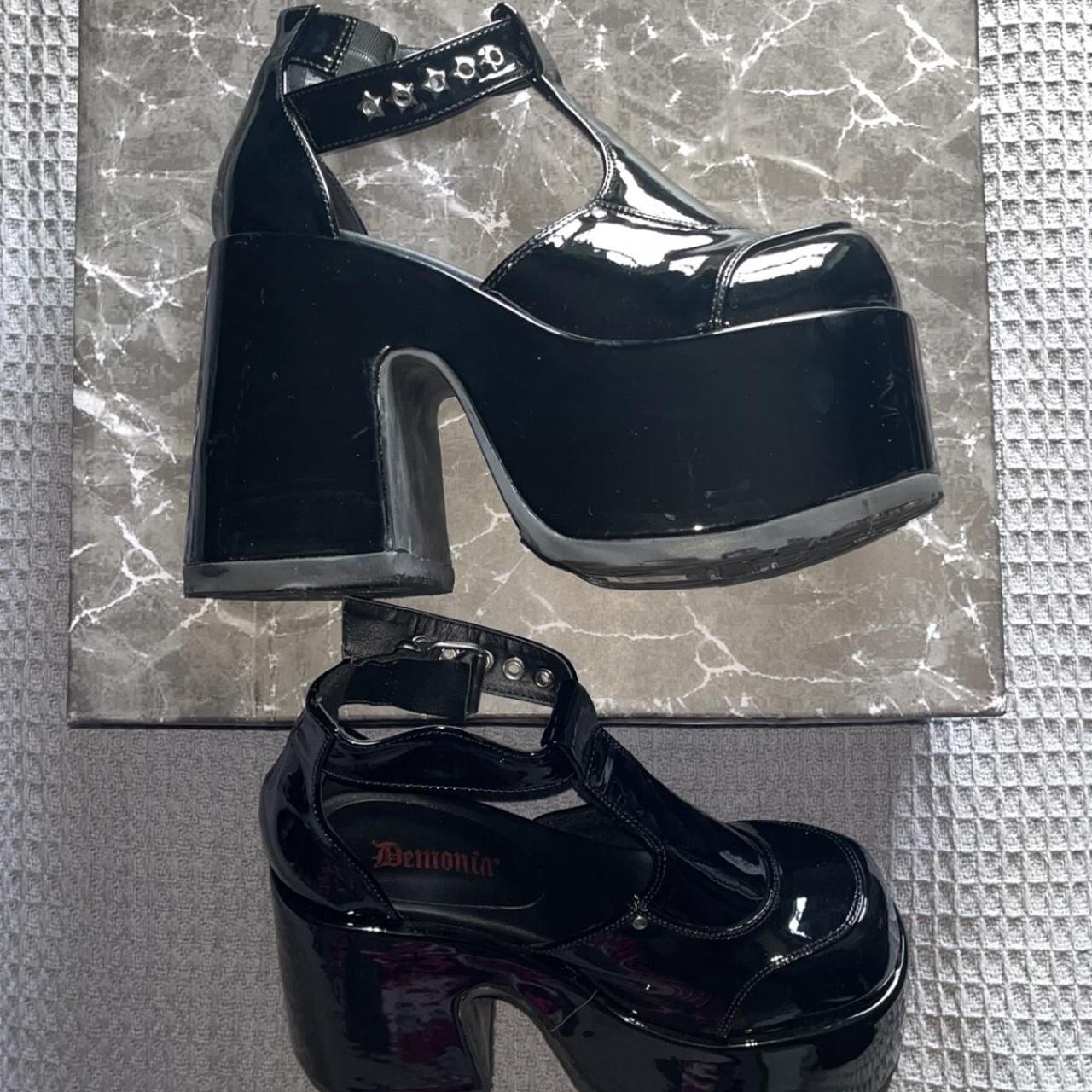 demonia petrol ankle boots