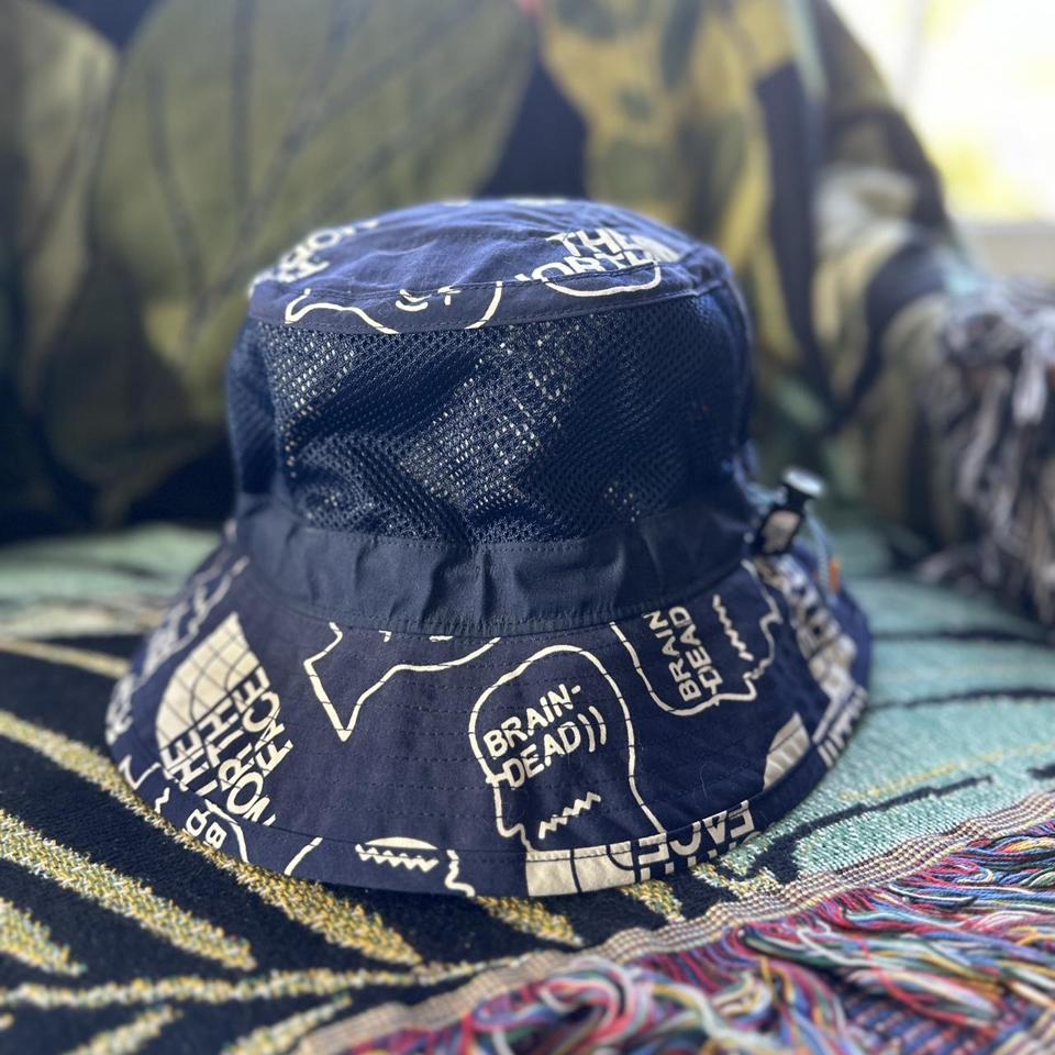 The North Face Brain Dead X TNF Bucket Hat Navy Brand New OS