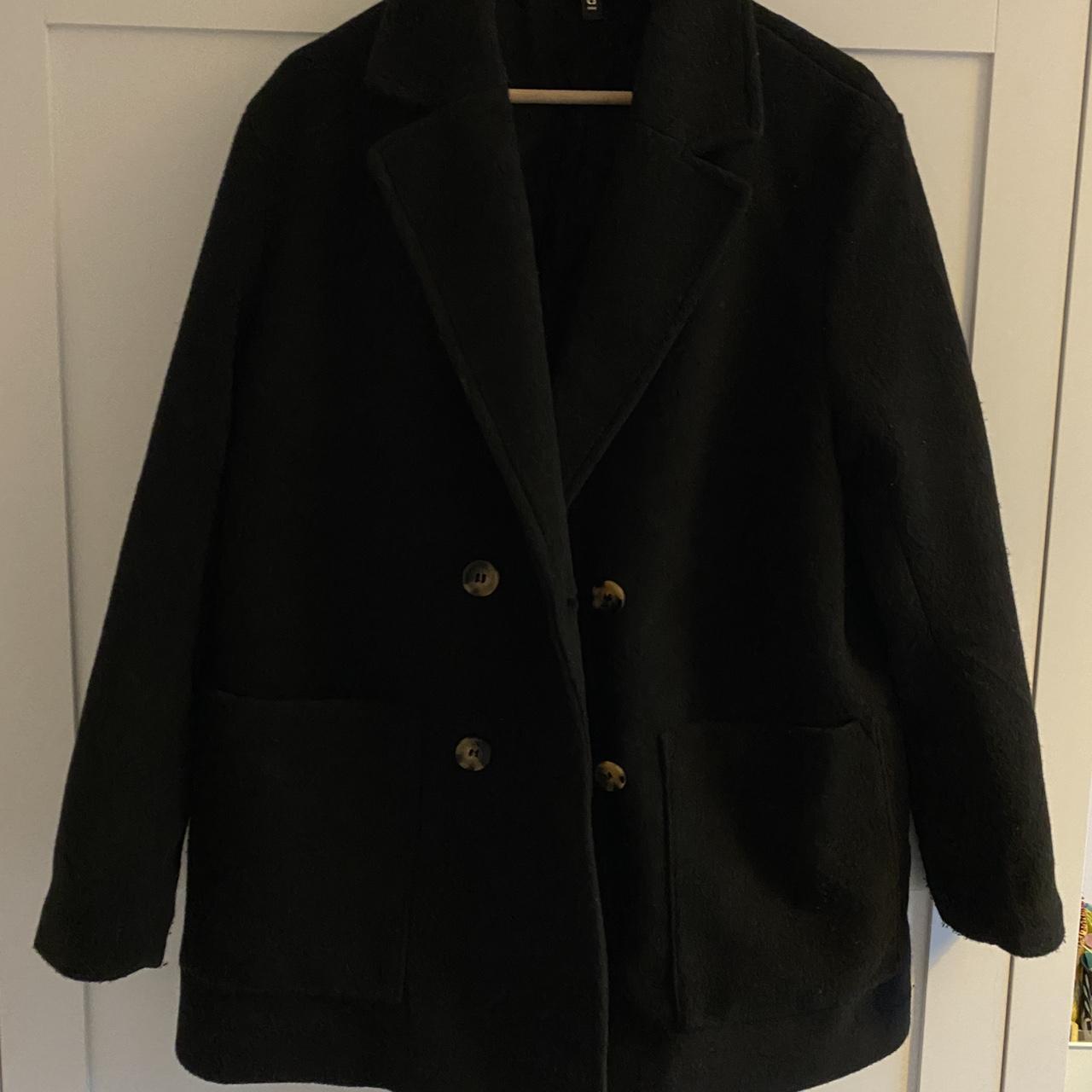 H&M Women's Black Coat | Depop