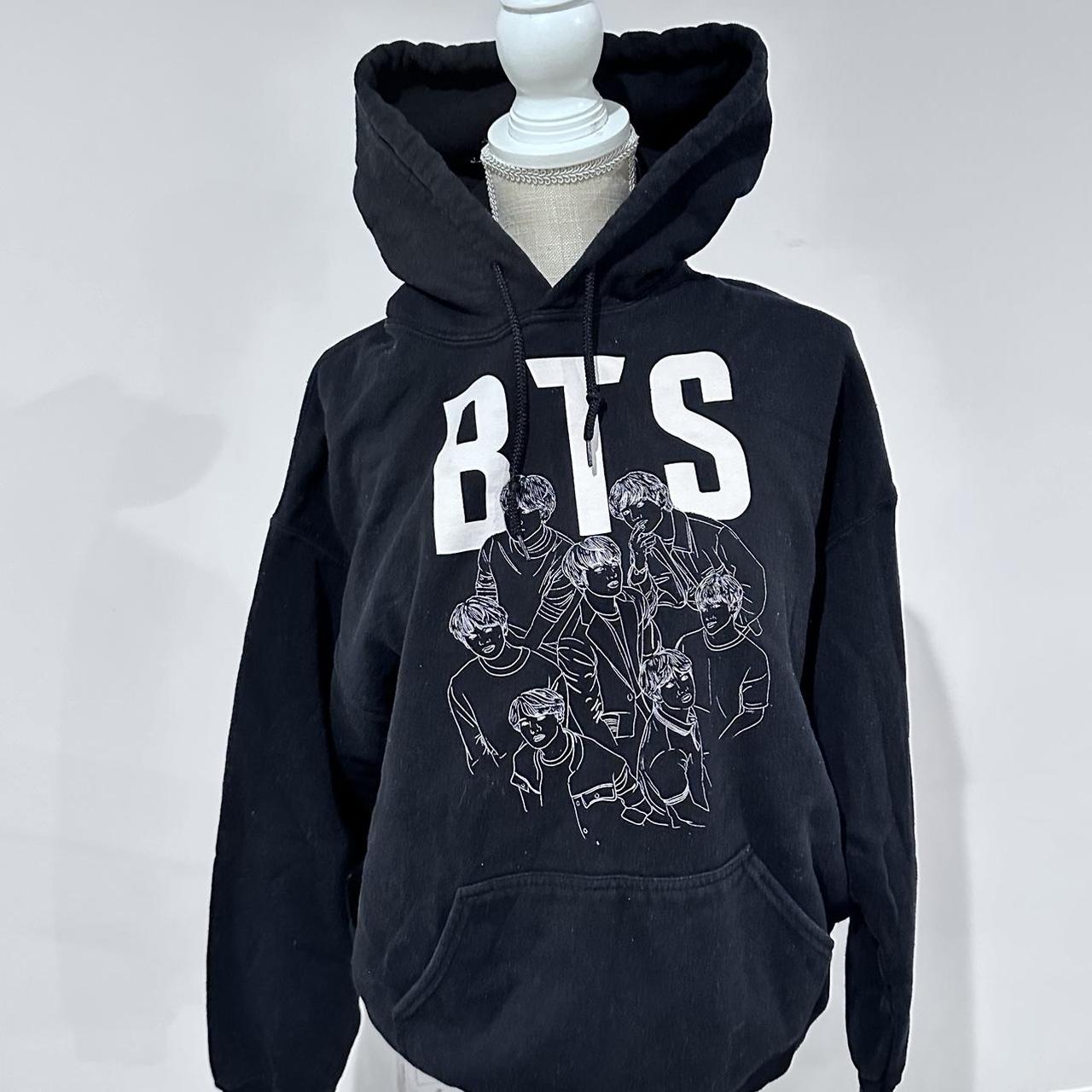 Bts black and white hoodie best sale