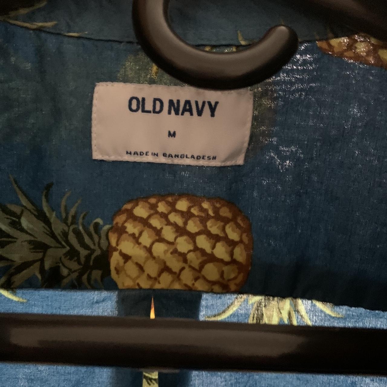 old navy mens pineapple shirt