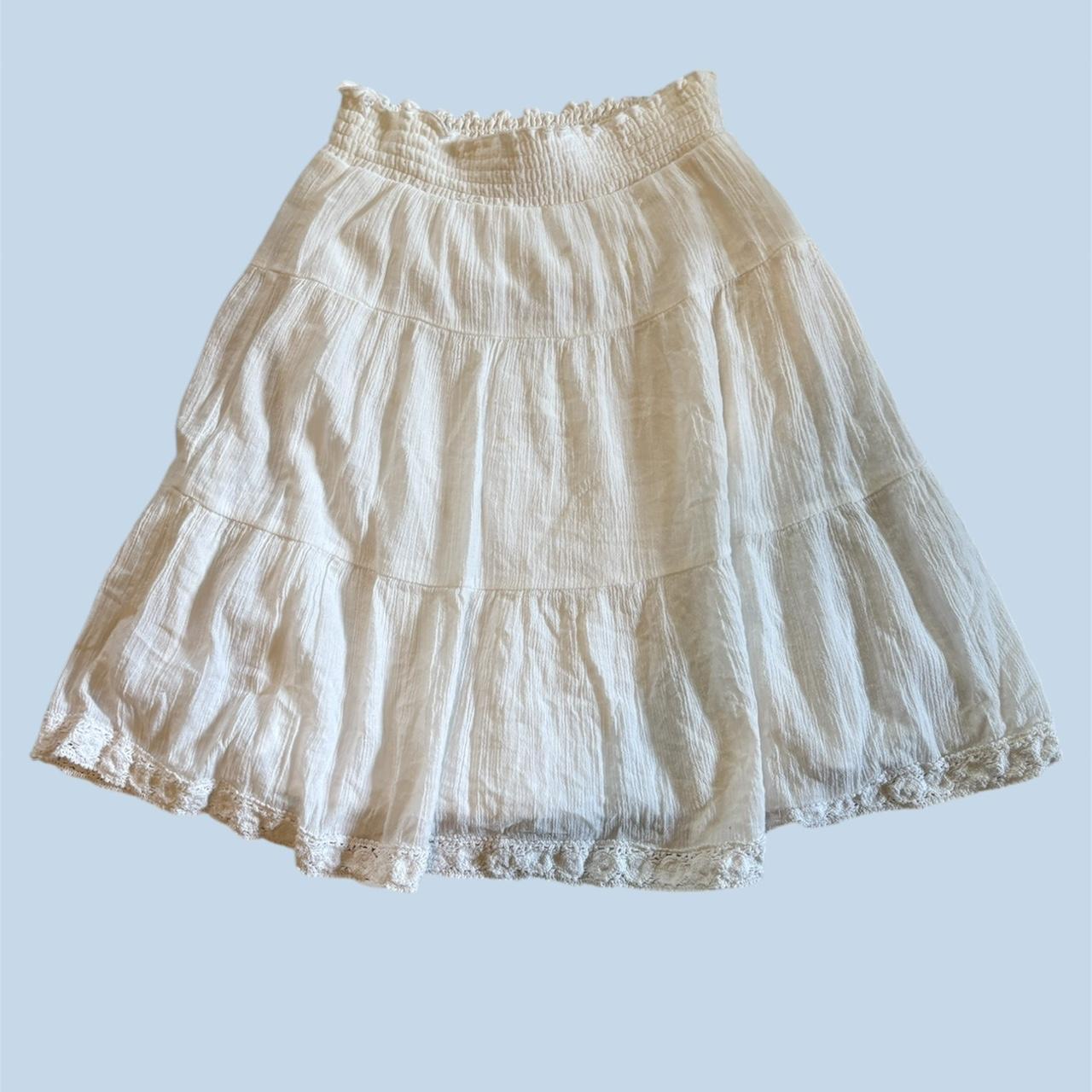 Women's Skirt - White - S – deadstock white lace … - image 1