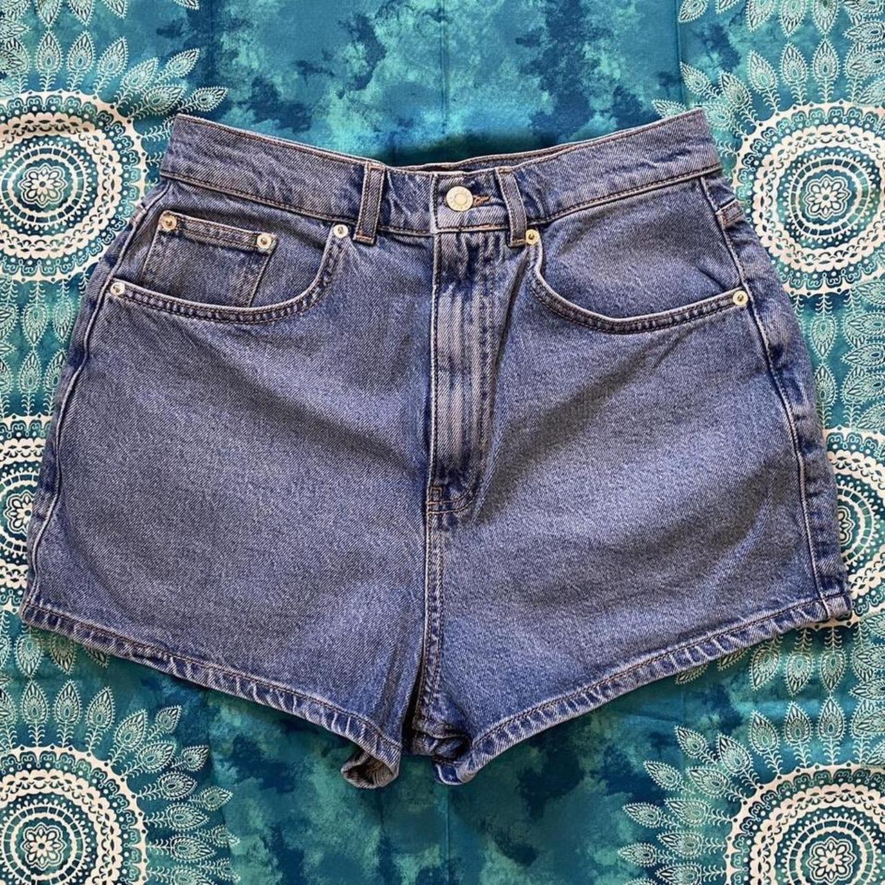 ASOS High waisted blue jean shorts US Size 6. Depop