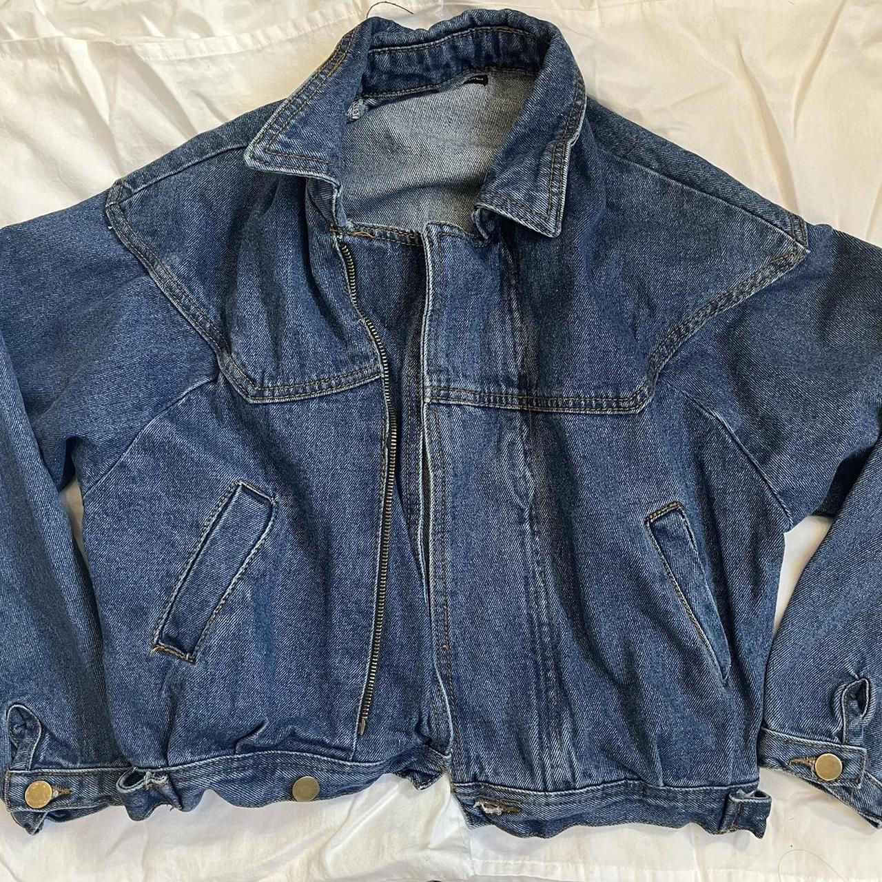 BRANDY MELVILLE DENIM JACKET Denim jacket with a... - Depop