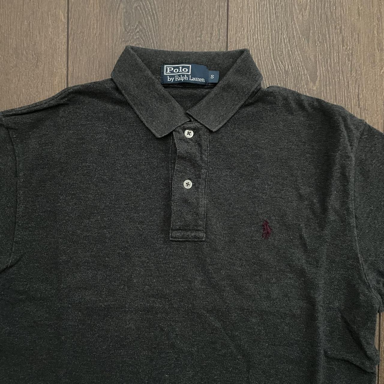 🏇 Grey Ralph Lauren Polo with Burgundy Pony 🏇 Size... - Depop