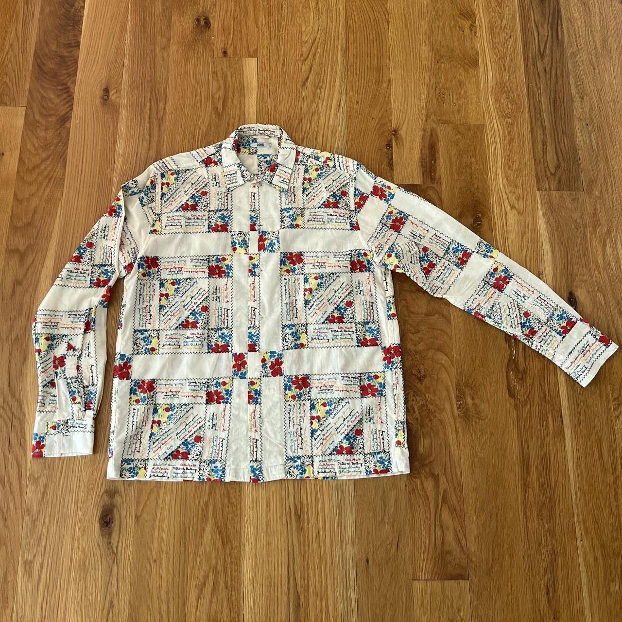 Bode Embroidered Patchwork Shirt Size: | Depop