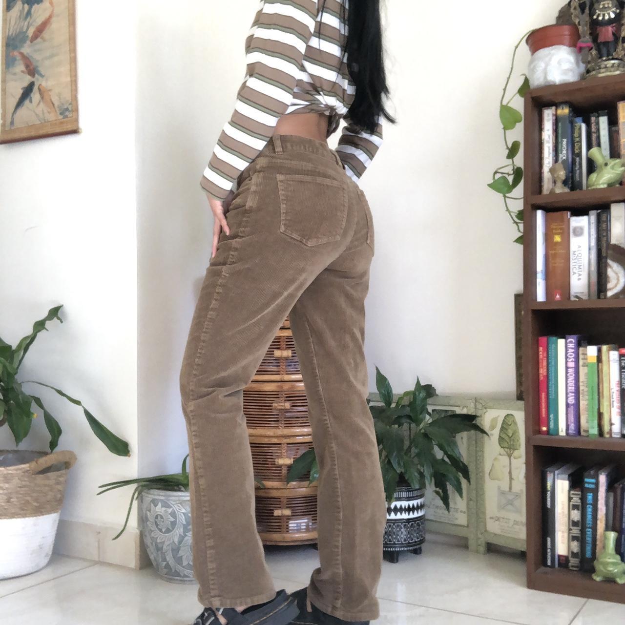 Corduroy pants ˚ ༘♡ ⋆｡˚Cute brown corduroy pants˚... - Depop