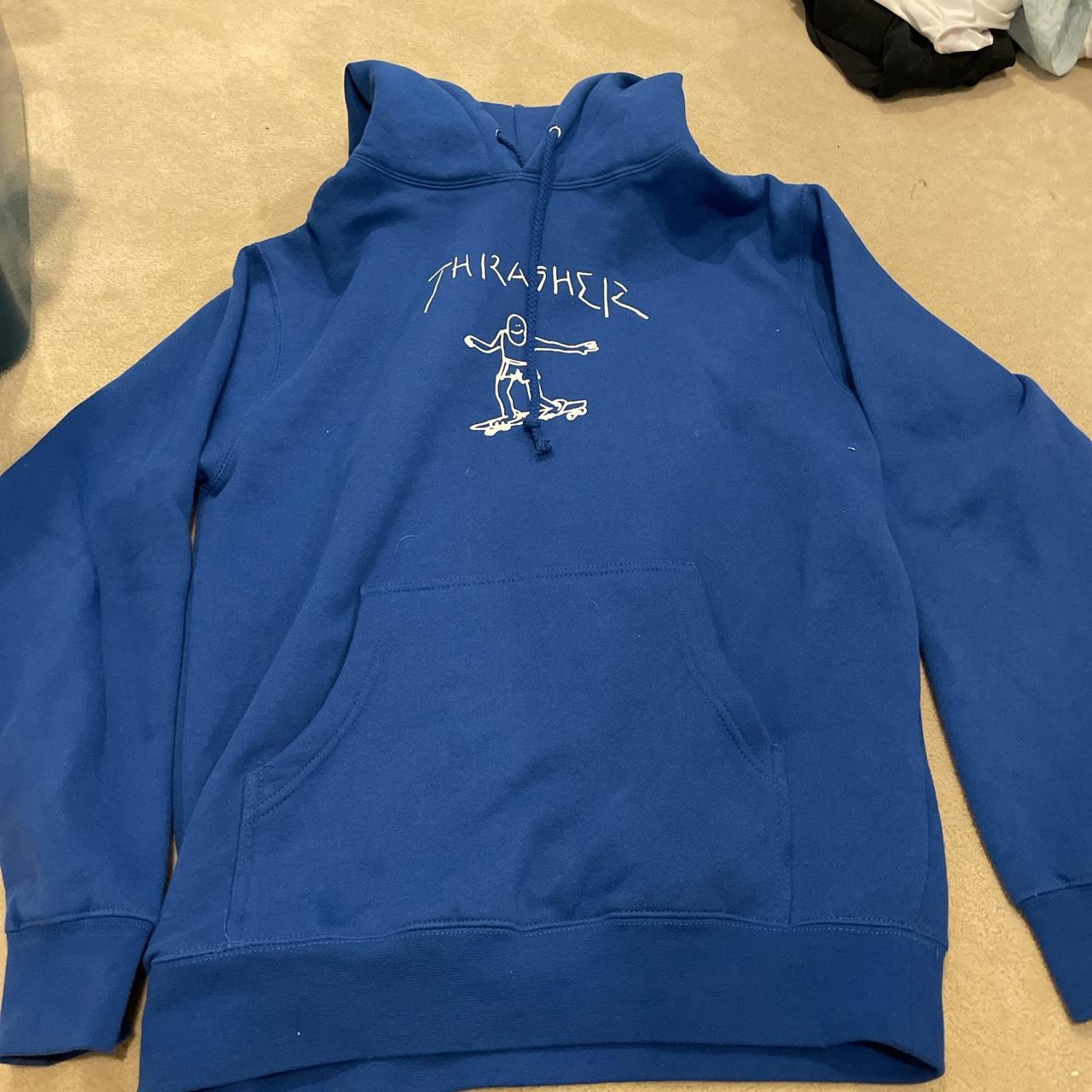 Thrasher Men's Blue Sweatshirt | Depop