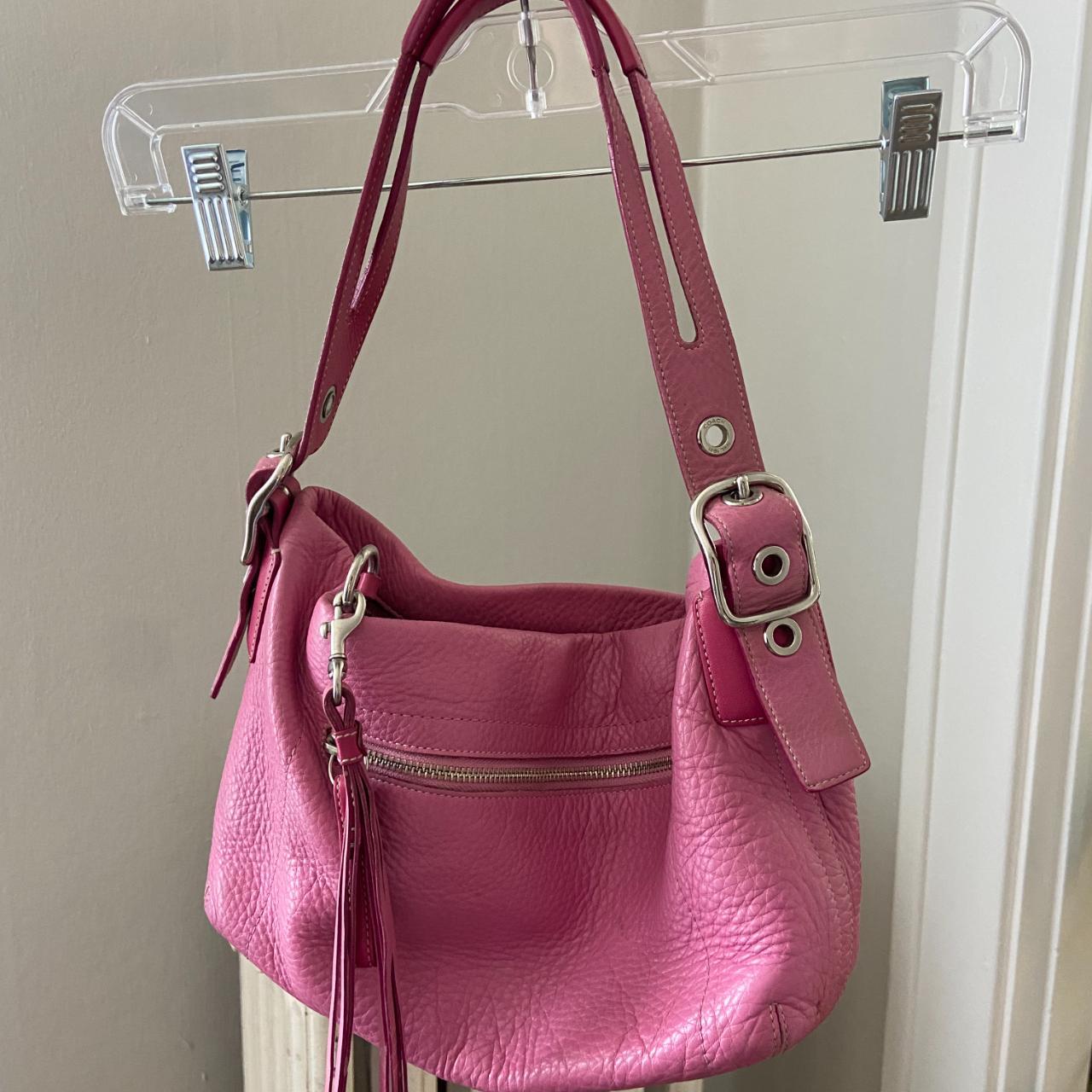 Coach Vintage Y2K Stitched C Stripe Berry Pink Patent Leather Tote Bag |  eBay