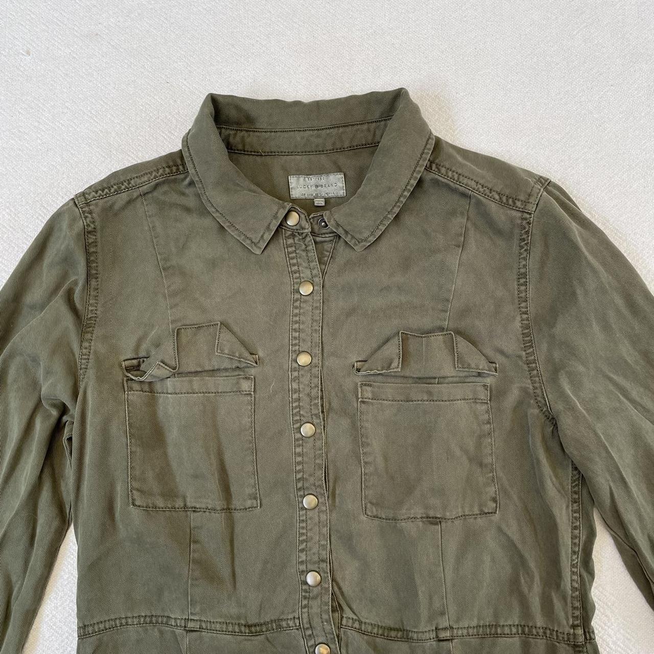 Lucky Brand Utility / Military Shirt Dress Size... - Depop