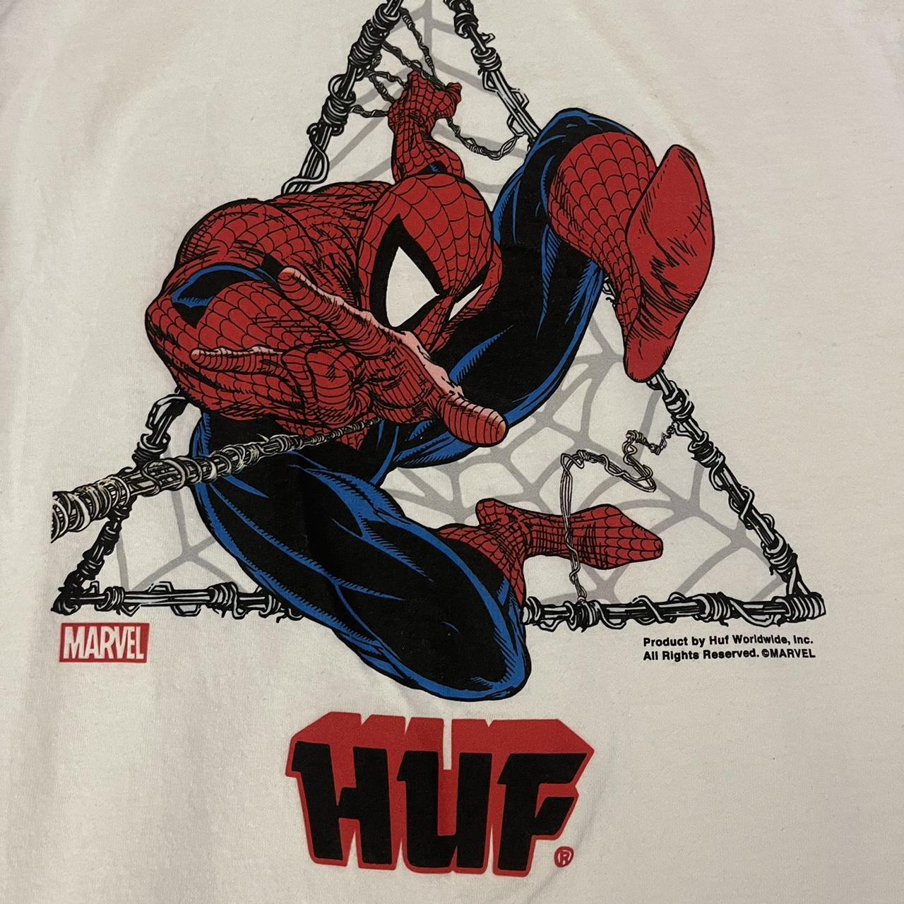 Huf X Spiderman collab tshirt Size Large Never used... - Depop