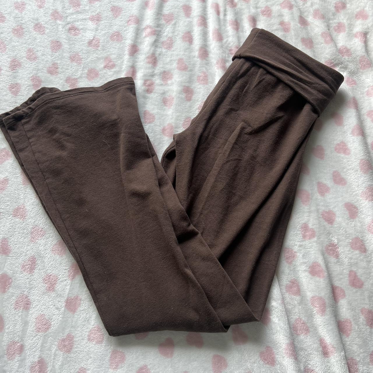 Brown wild fable flare leggings Low waisted !! (I... - Depop