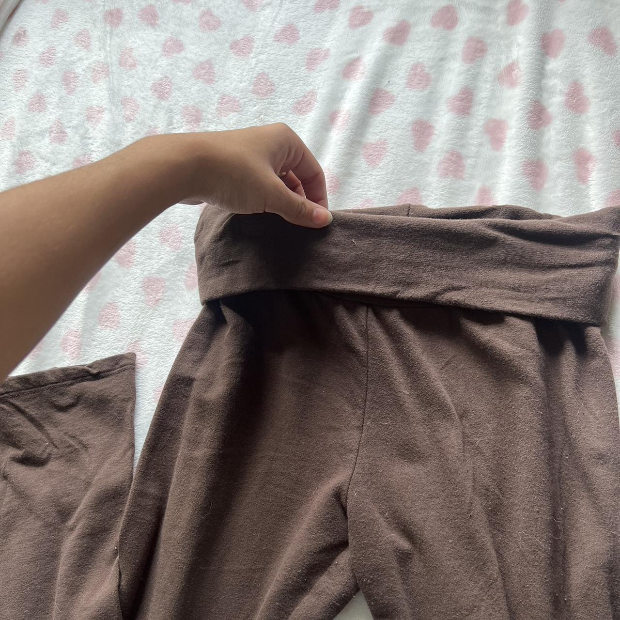 Brown wild fable flare leggings Low waisted !! (I... - Depop