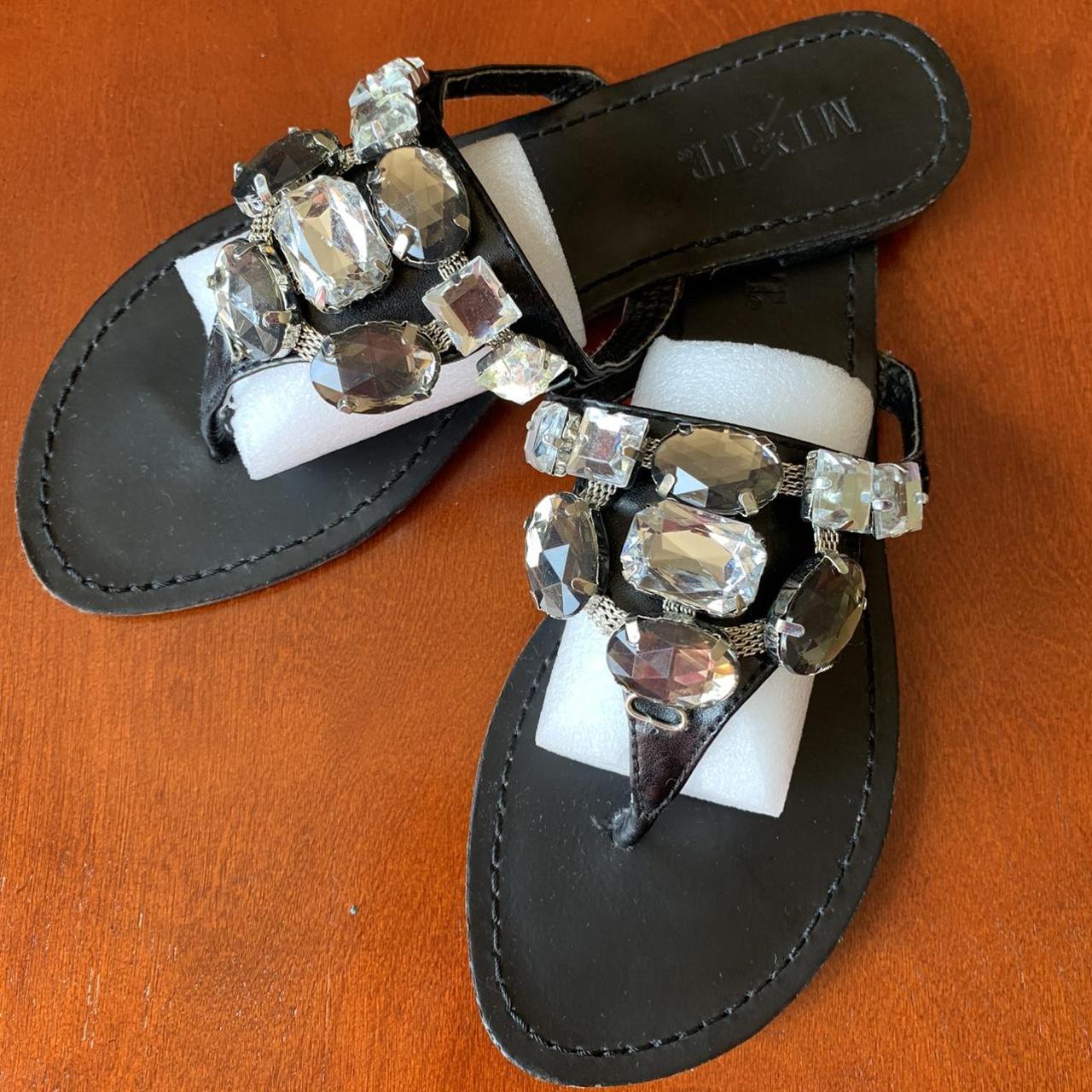 Statement flip flops with jewels prepare for warm... Depop