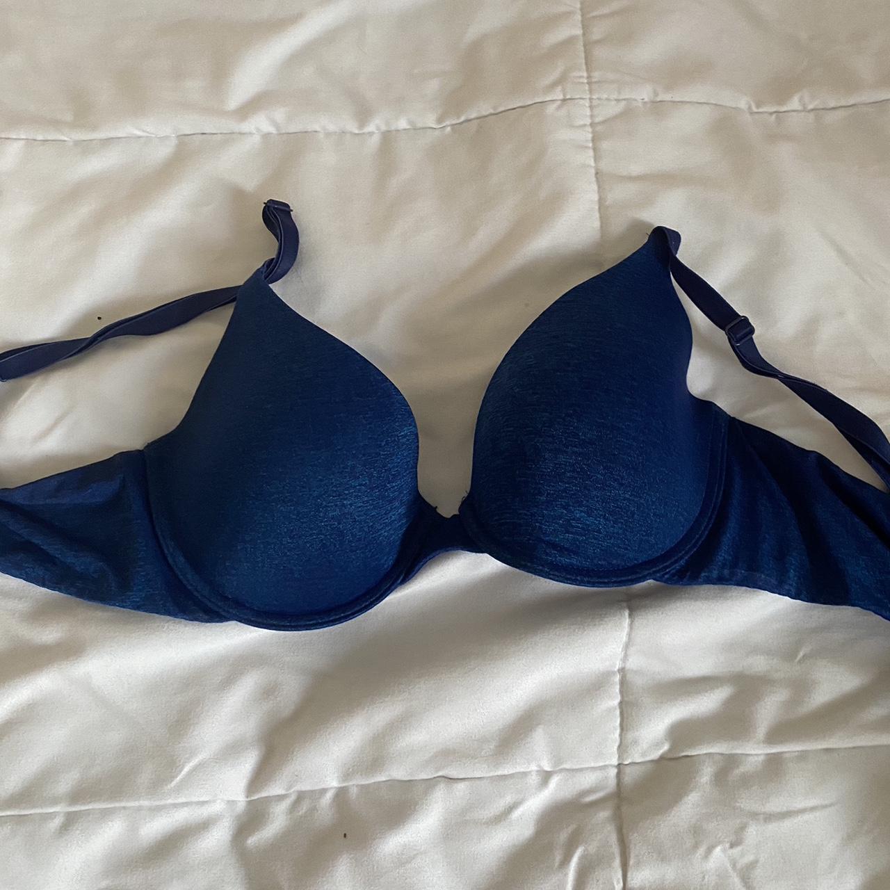 34b blue victoria’s secret bra - model is size... - Depop