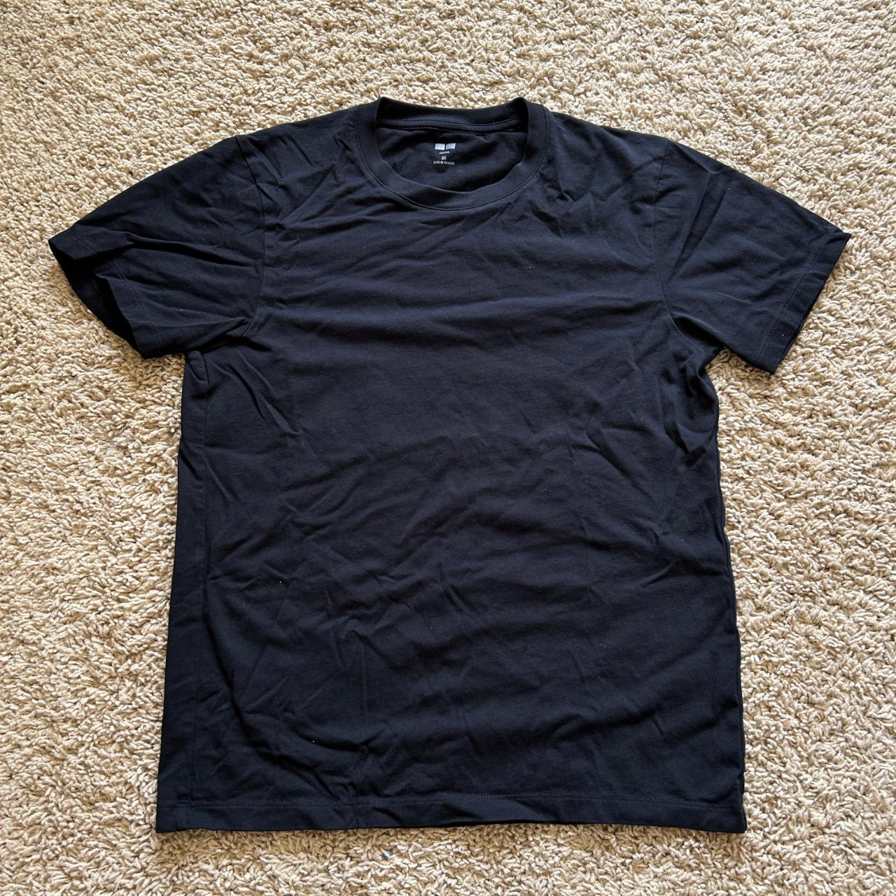 Uniqlo Supima Cotton Crew Neck T-Shirt Black